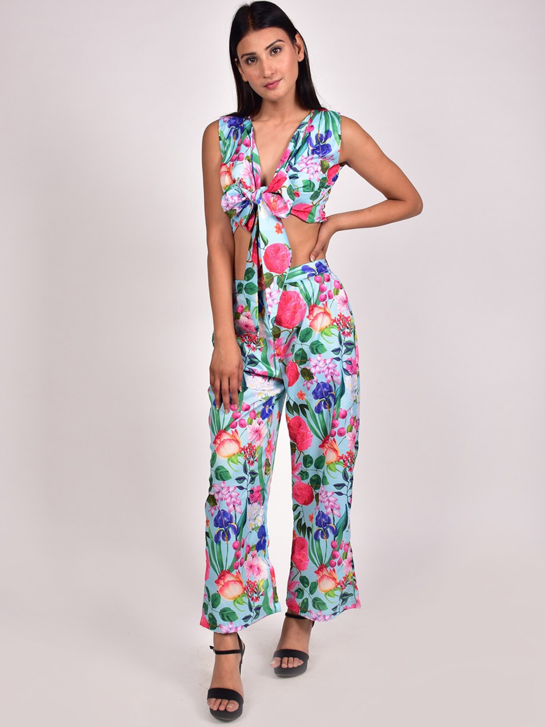 

Rajoria Instyle Women Printed Top with Trousers, White