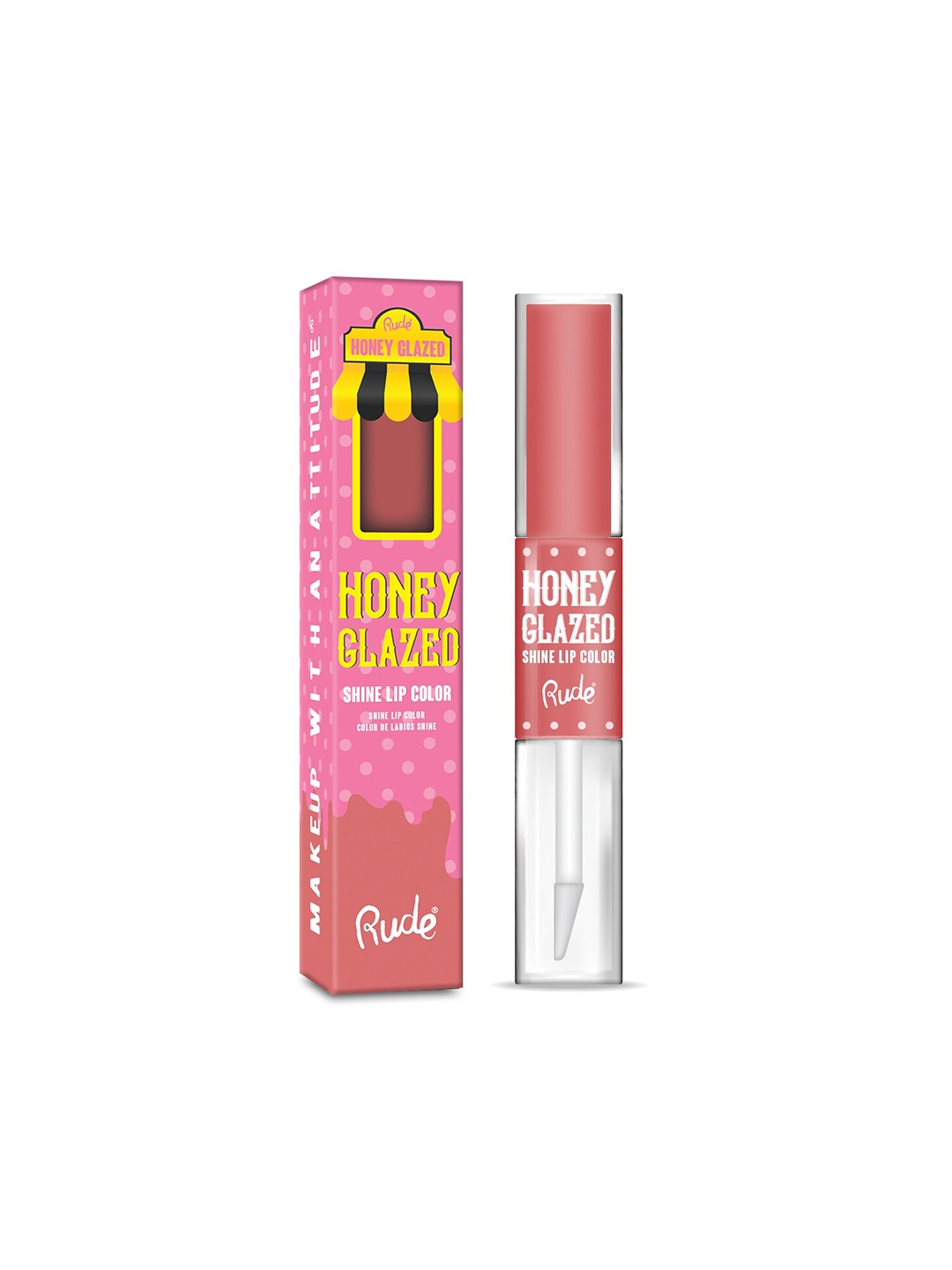 

Rude Cosmetics Honey Glazed Shine Lip Color 3.6 ml - Jelly Filled, Pink