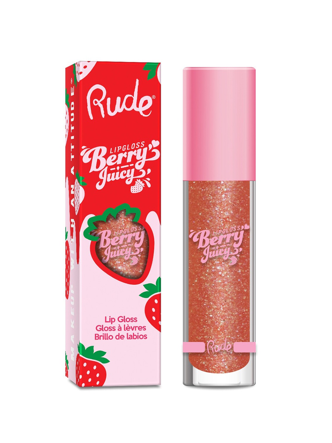 

Rude Cosmetics Berry Juicy Lip Gloss 4 ml - Lovely, Brown