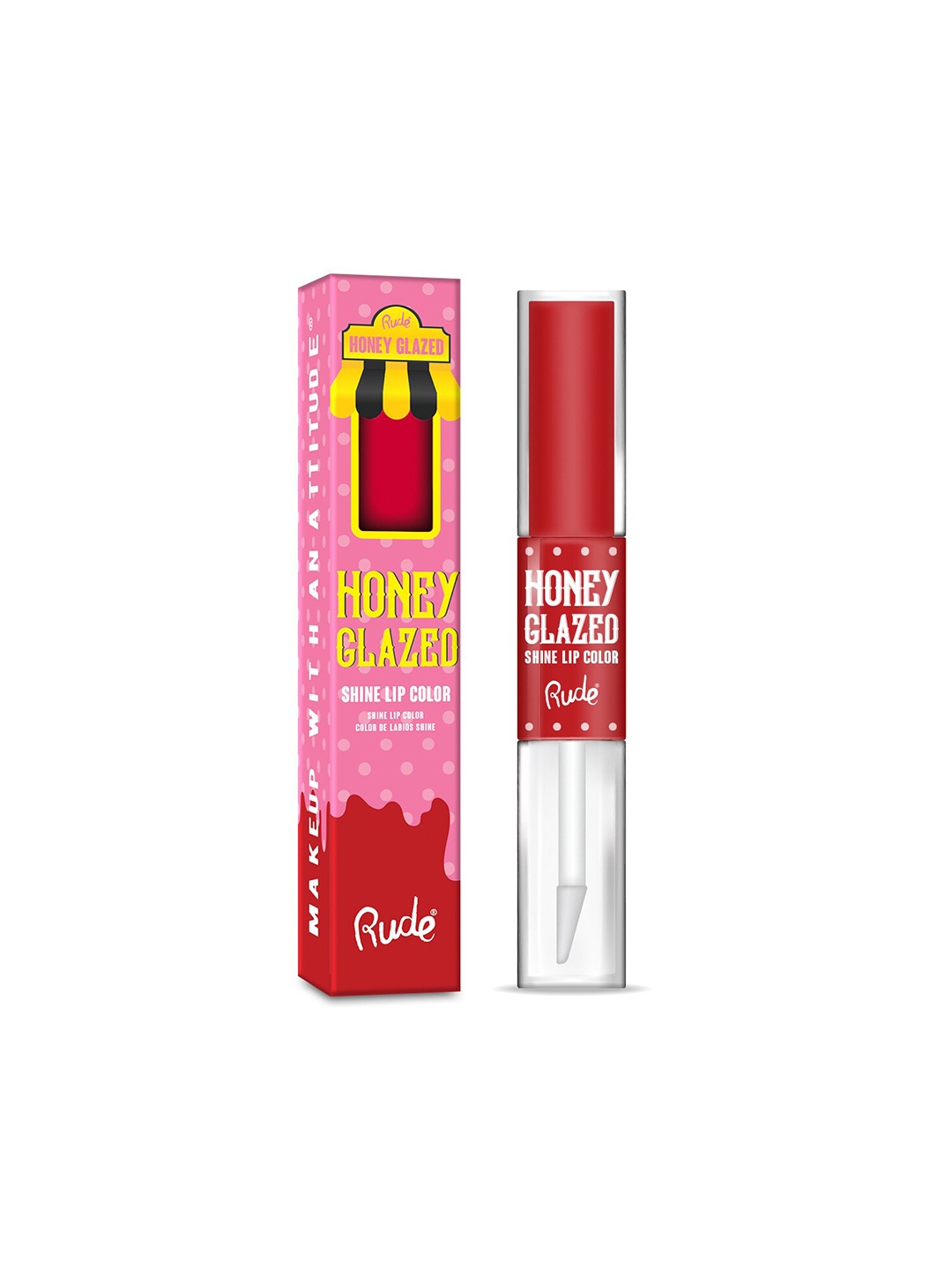 

Rude Cosmetics Honey Glazed Shine Lip Color 3.6 ml - Maple Bacon, Pink