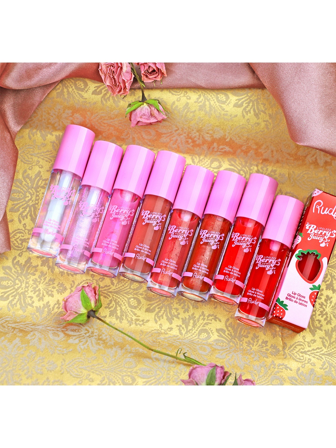 

Rude Cosmetics Berry Juicy Lip Gloss 4 ml - Flirty, Pink
