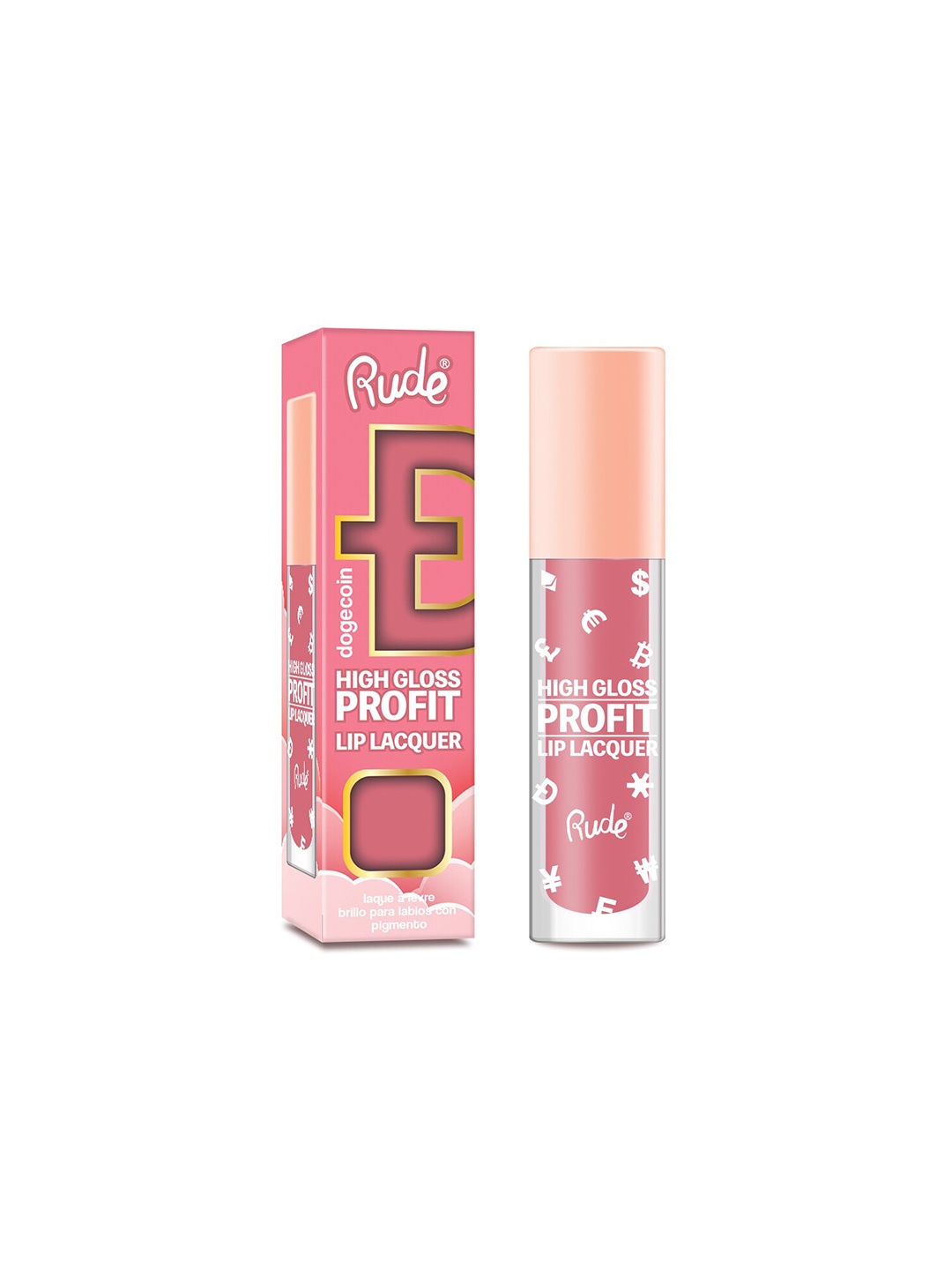 

Rude Cosmetics High Gloss Profit Lip Lacquer 4 g- Dogecoin, Pink
