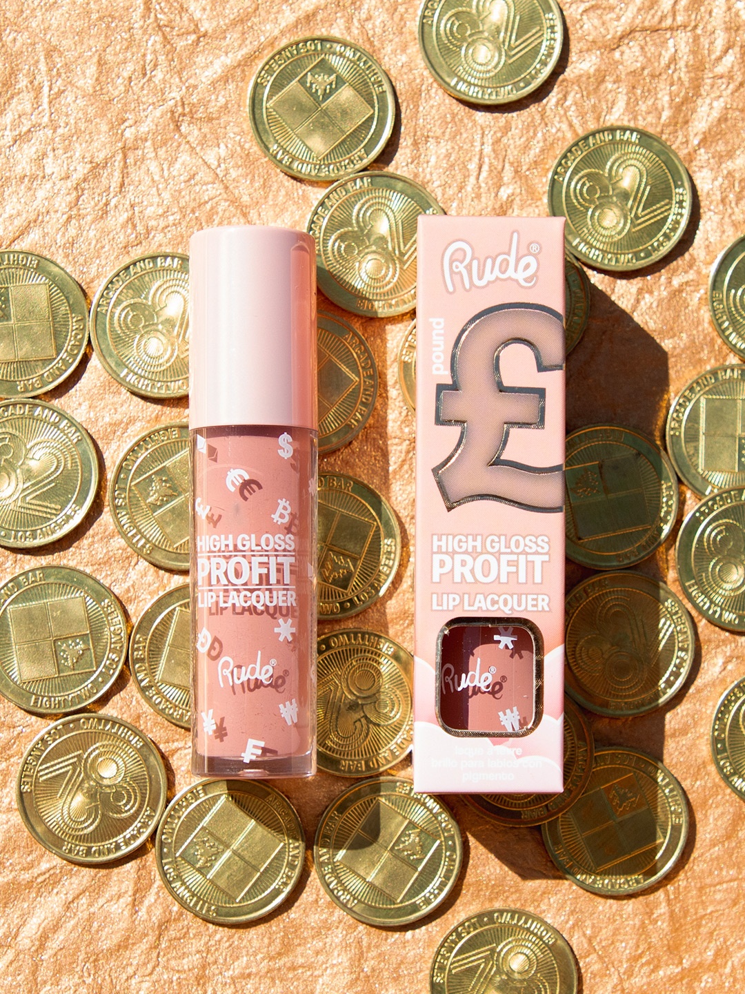 

Rude Cosmetics High Gloss Profit Lip Lacquer 4ml - Pound, Pink
