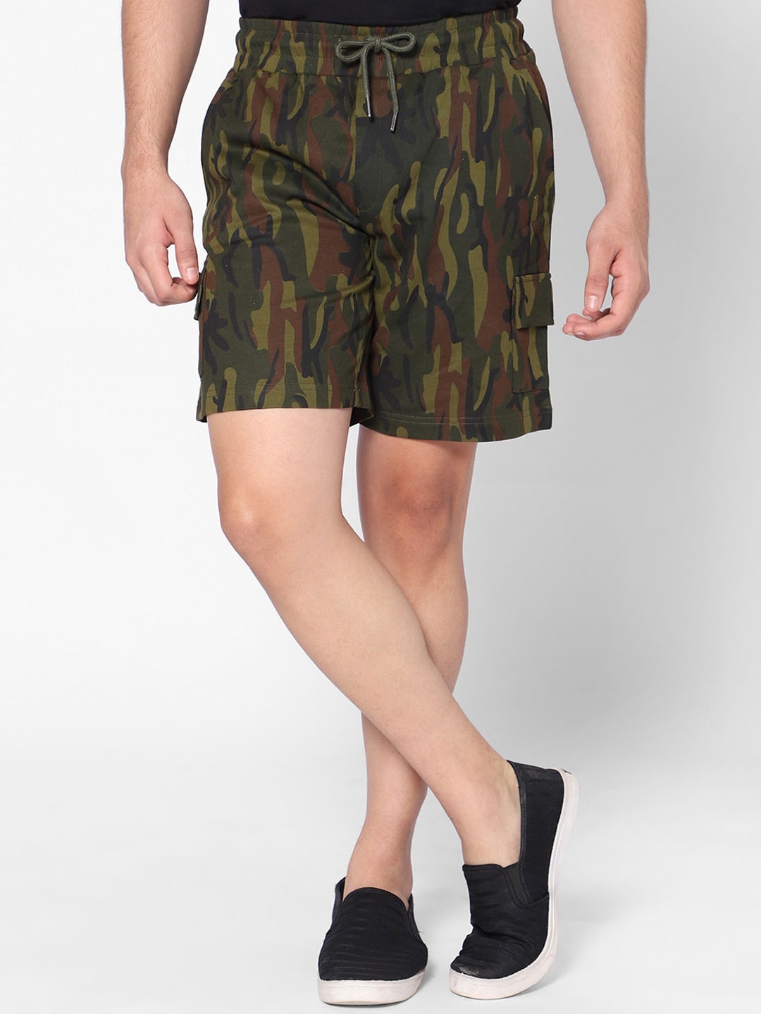 

TeenTrums Boys Camouflage Printed Cotton Shorts, Green