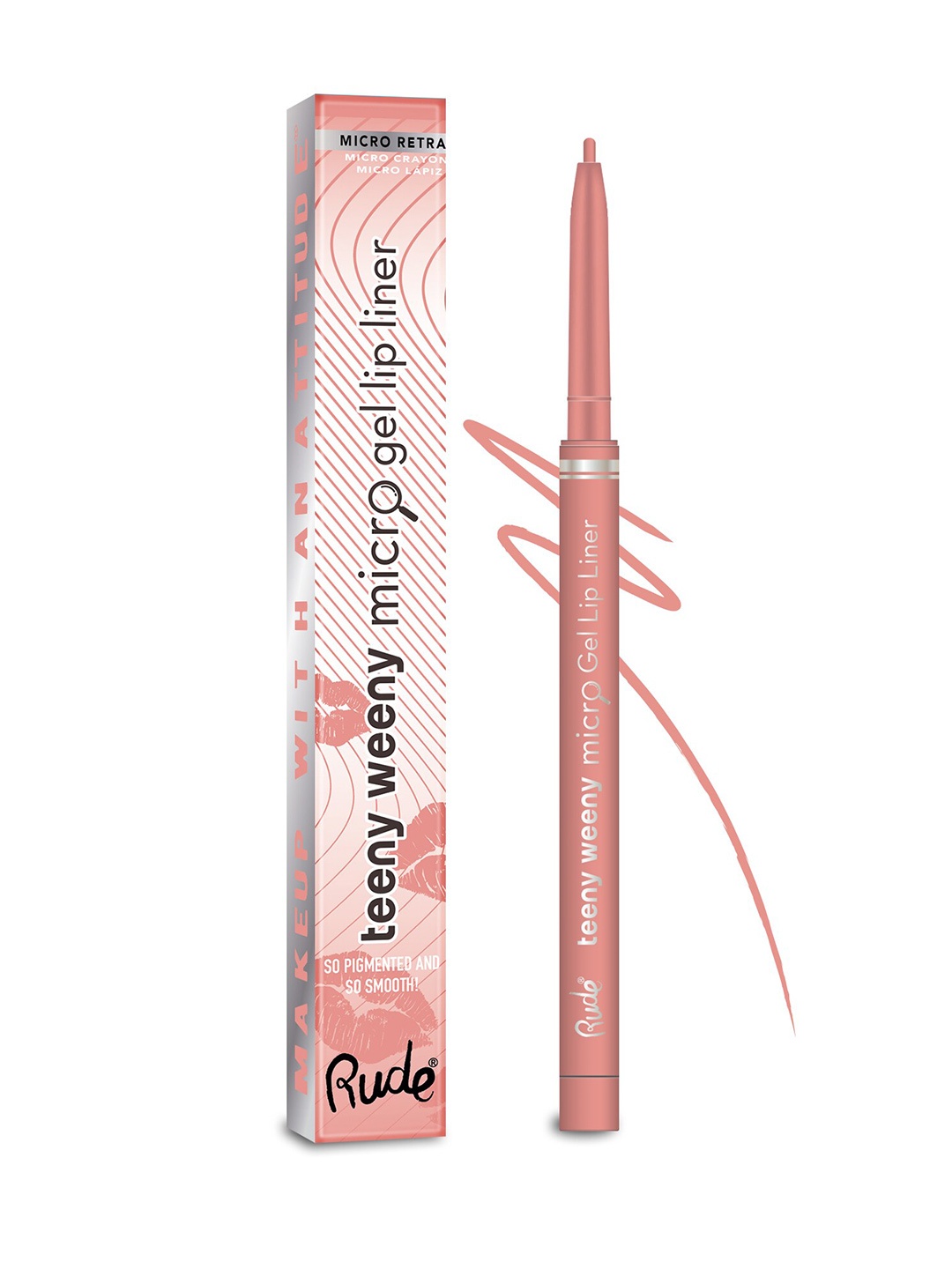 

Rude Cosmetics Teeny Weeny Micro Gel Lip Liner - Blushing Bare, Pink