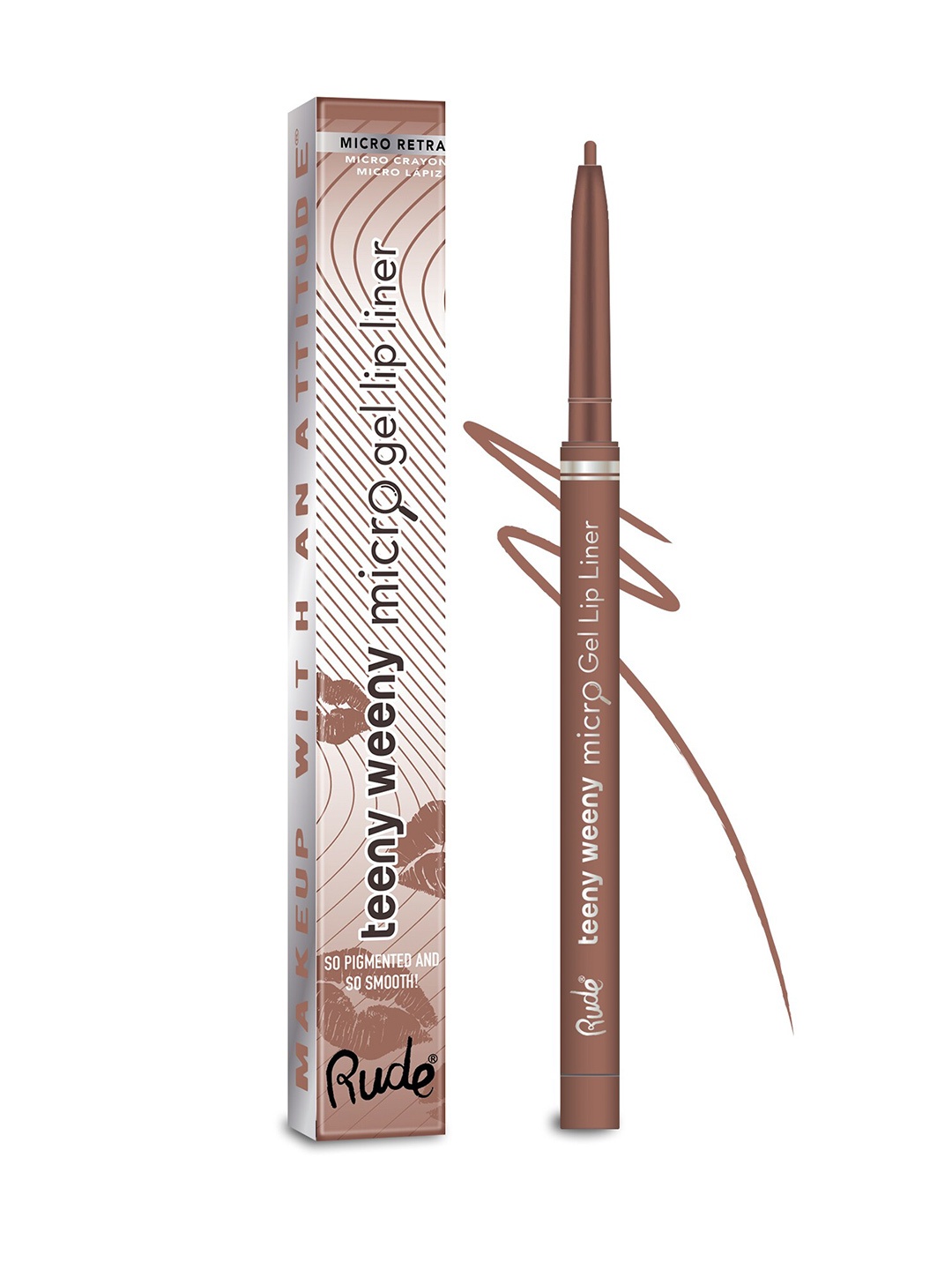 

Rude Cosmetics Teeny Weeny Micro Gel Lip Liner - Double Dare, Brown