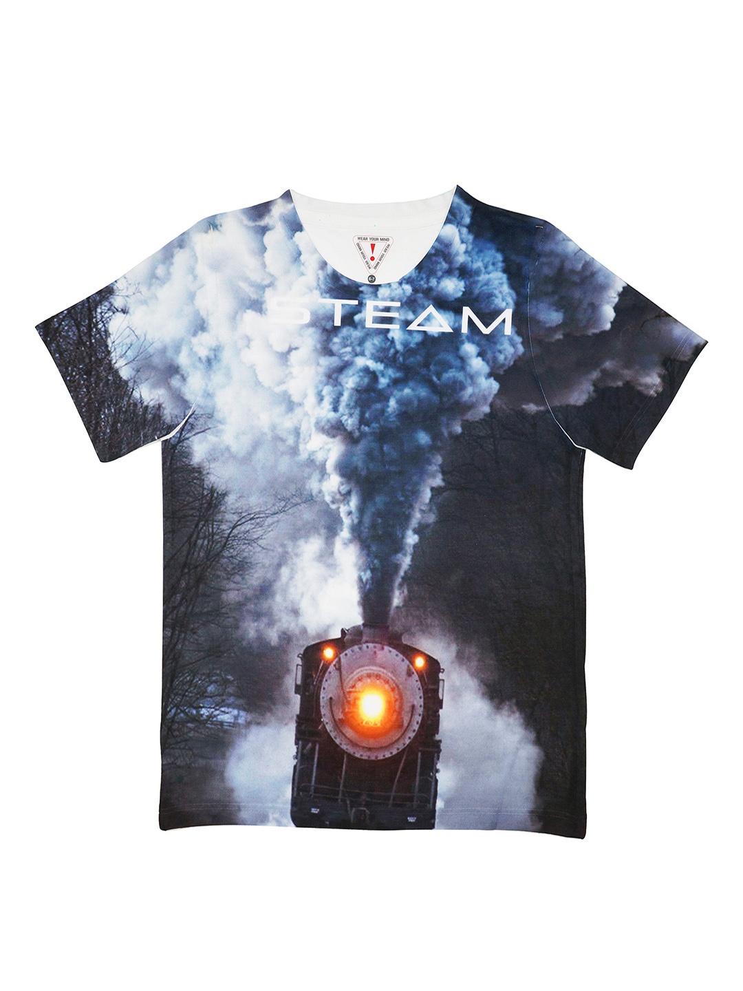 

Wear Your Mind Boys Blue Printed Round Neck Regular Fit T-shirt