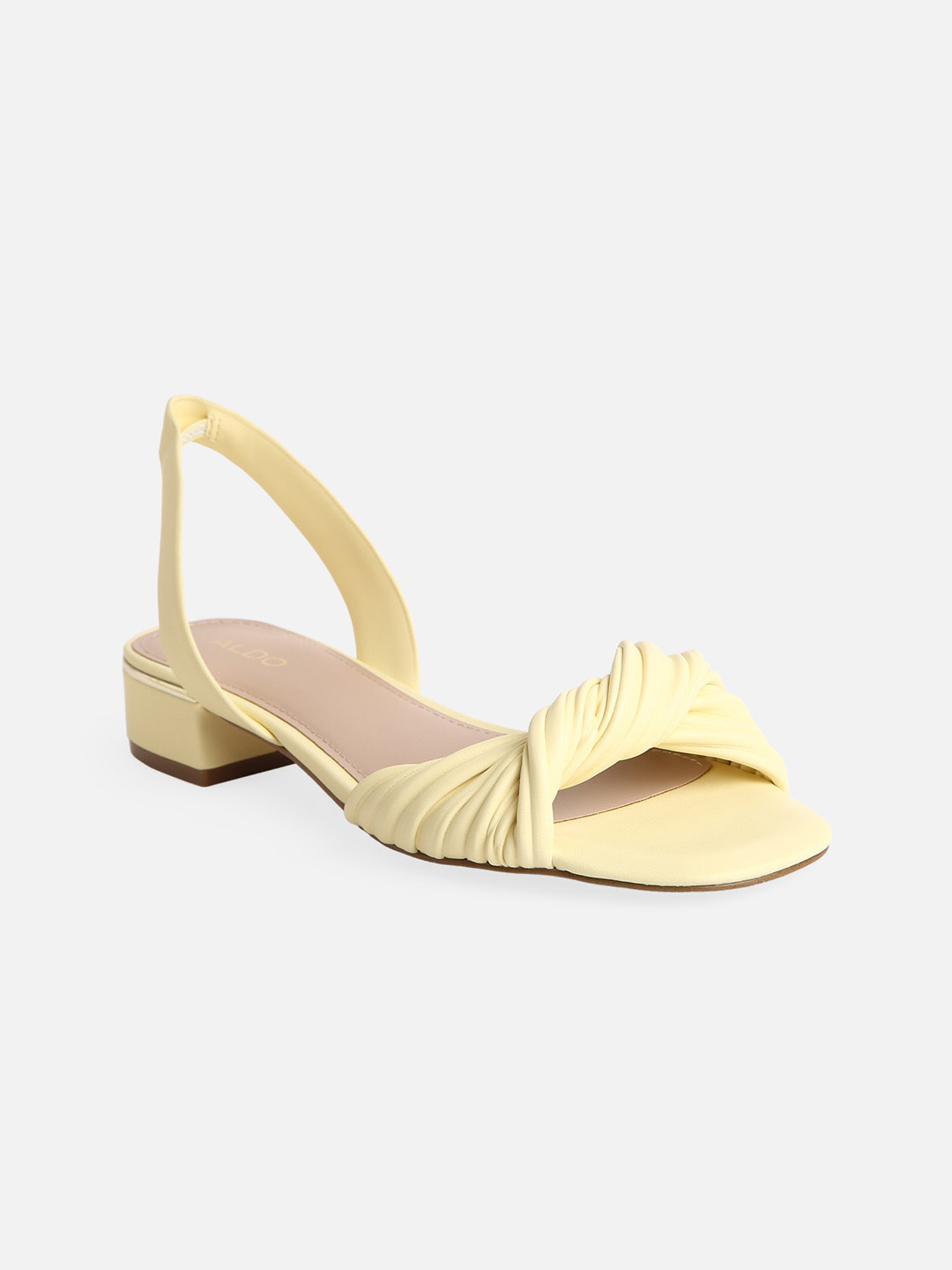 

ALDO Women Textured Open Toe Flats, Yellow