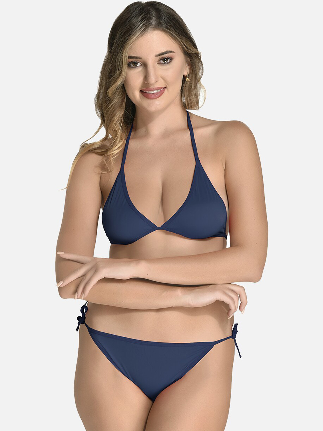 

StyFun Satin Lingerie Set, Navy blue