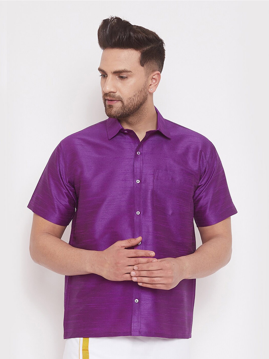 

VASTRAMAY Men Casual Shirt, Purple