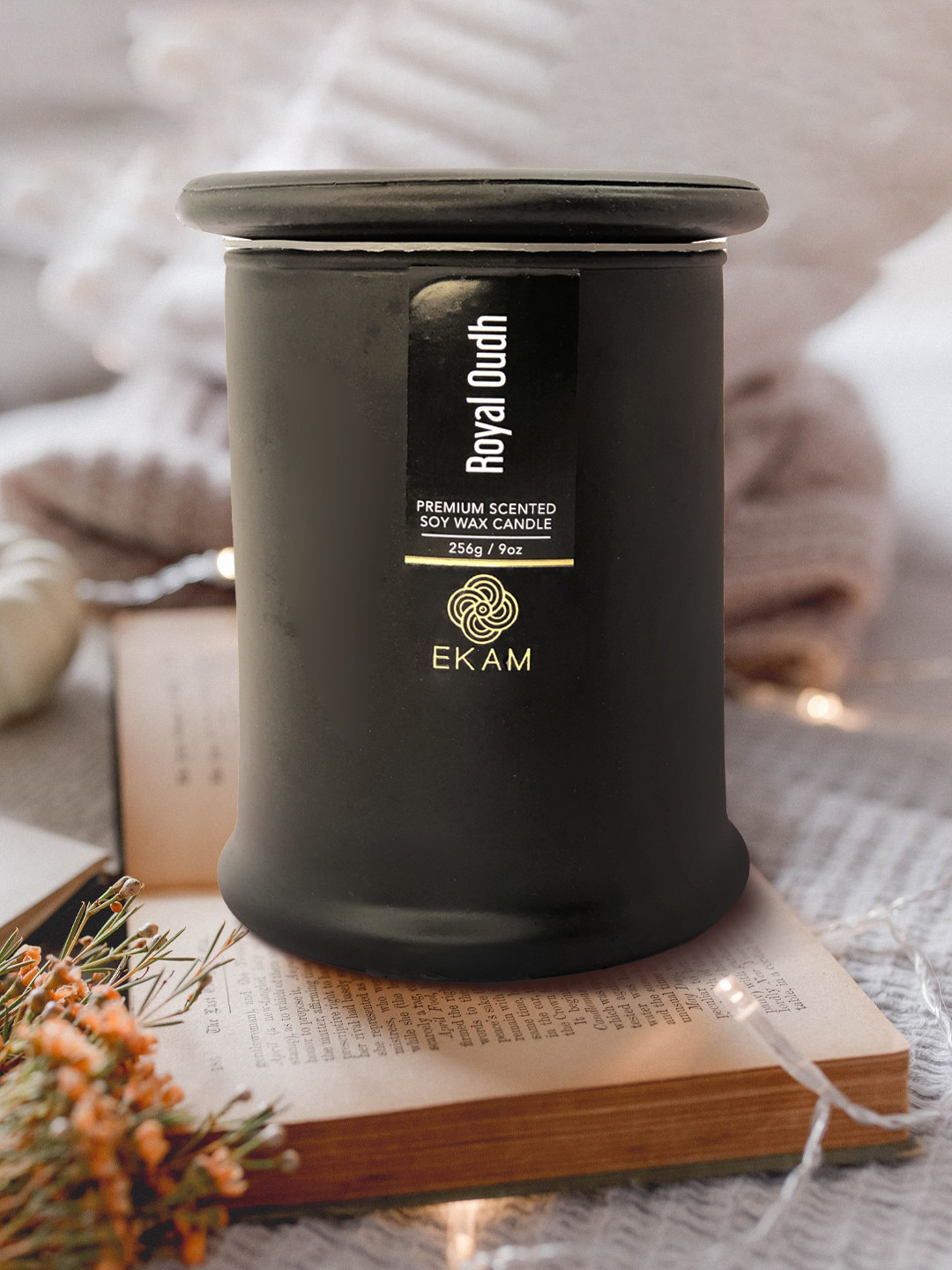 

Ekam Ring Jar Black Royal Oudh Scented Candle