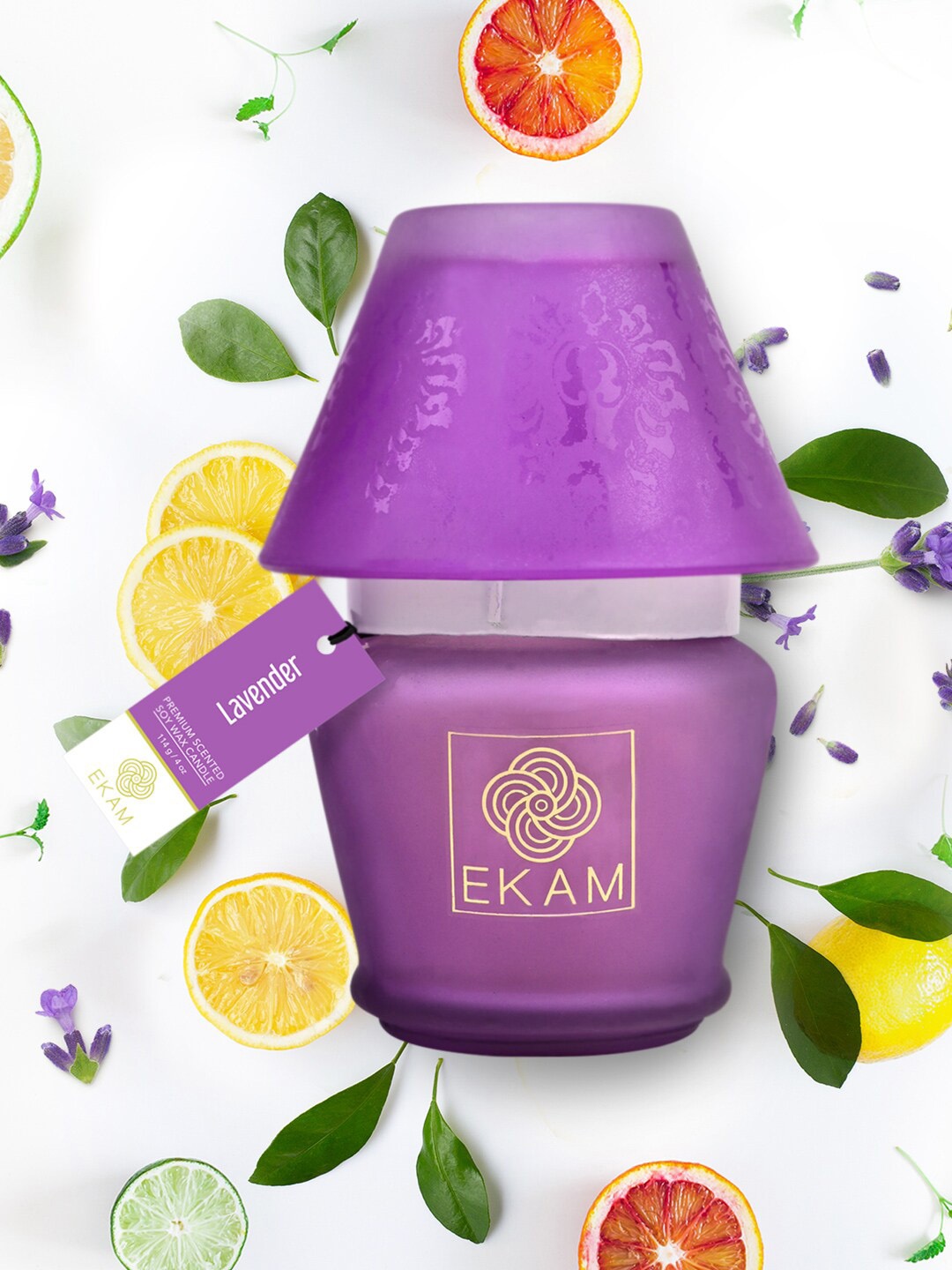 

Ekam Lampshade Purple Lavender Scented Candle