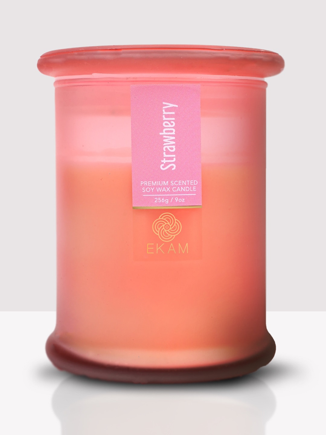 

Ekam Ring Rose-Pink Strawberry Soy Wax Jar Scented Candle