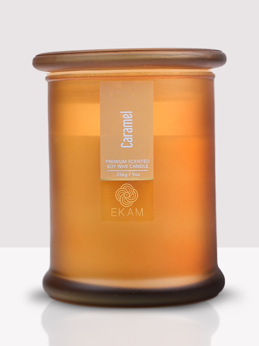 

Ekam Ring Orange-Colored Caramel Soy Wax Jar Scented Candle