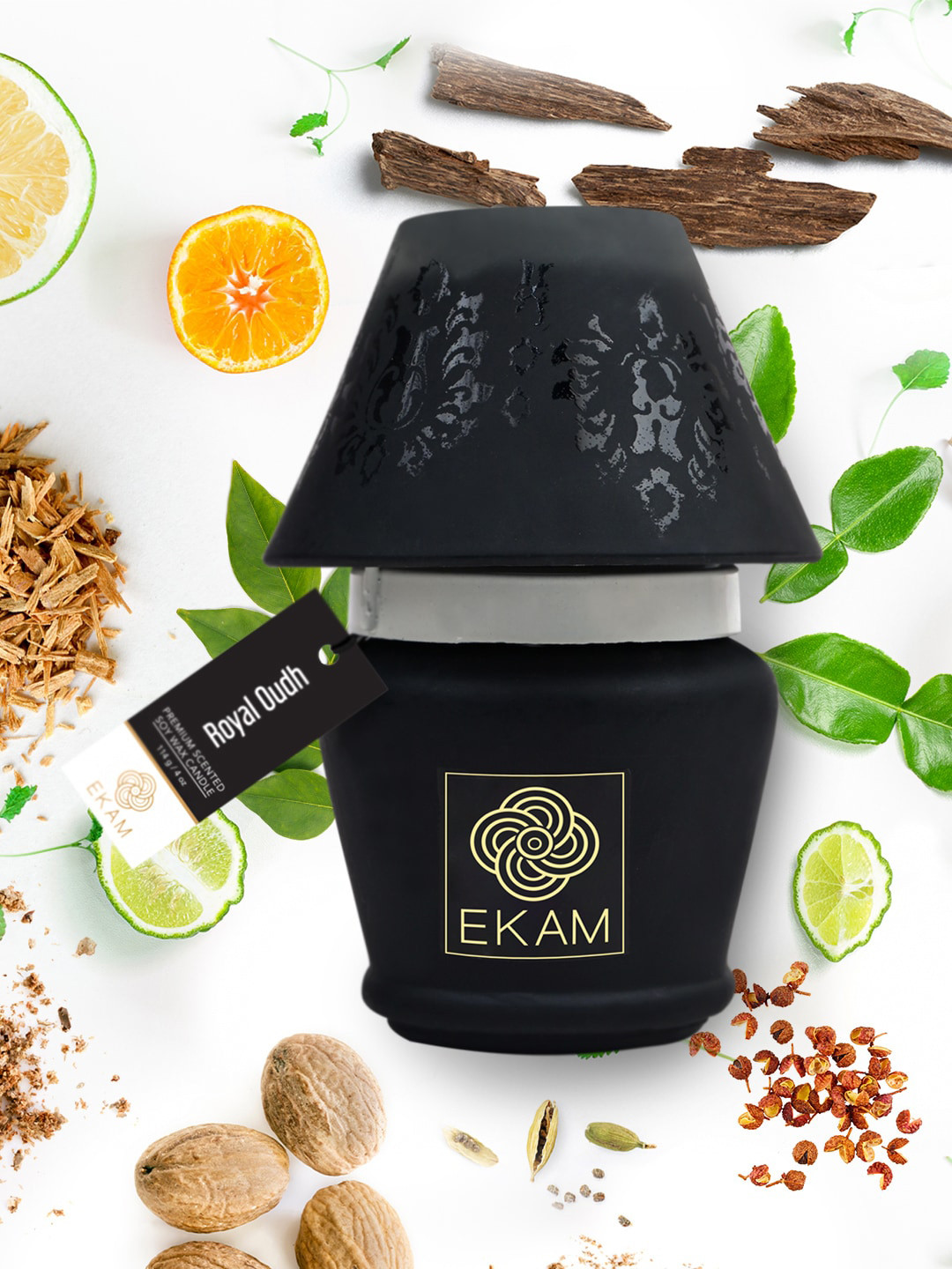 

Ekam Royal Oudh Black Lampshade Scented Candle