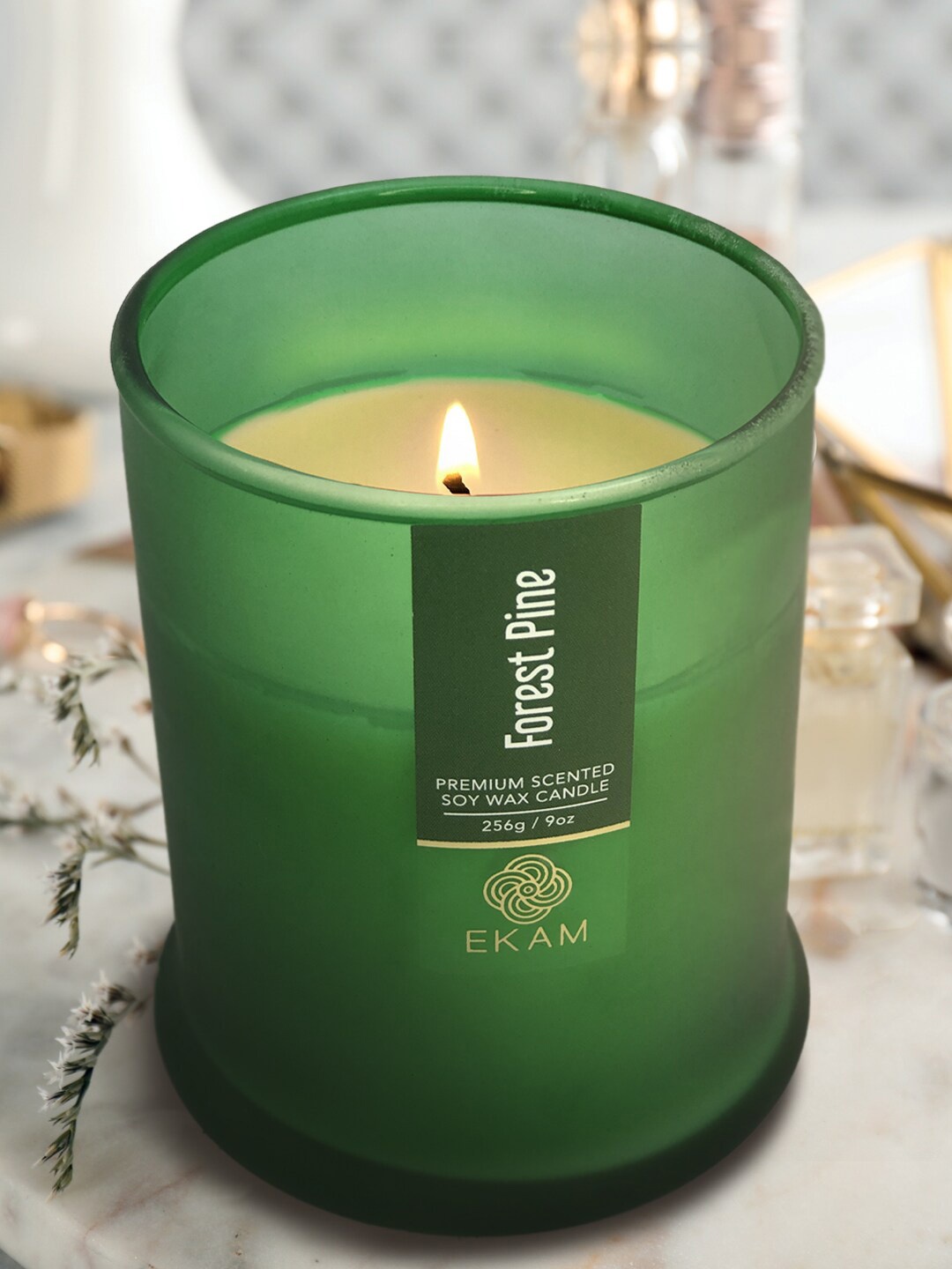 

Ekam Ring Green Forest Pine Soy Wax Jar Scented Candle