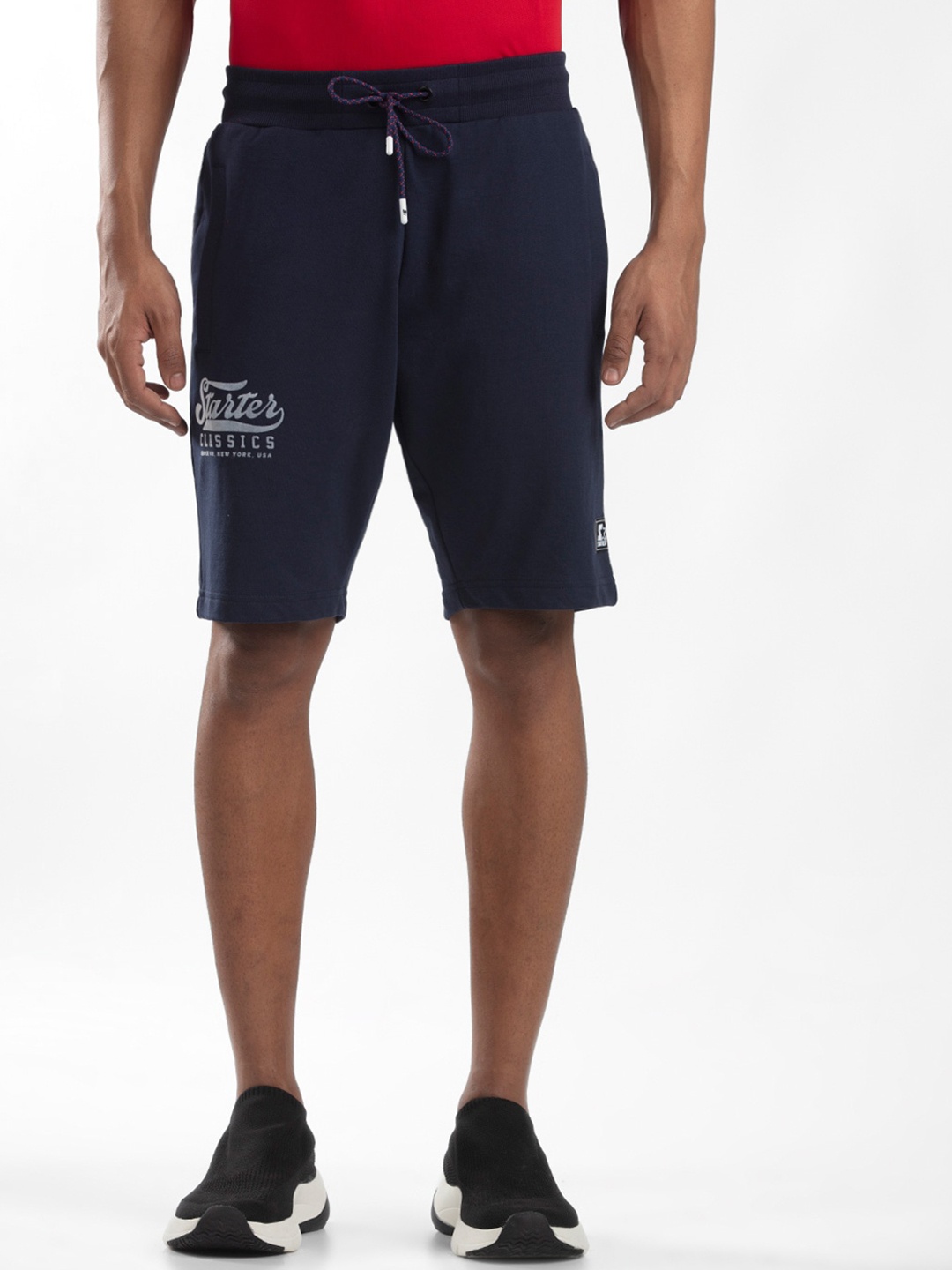 

STARTER Men Blue Slim Fit Shorts, Navy blue