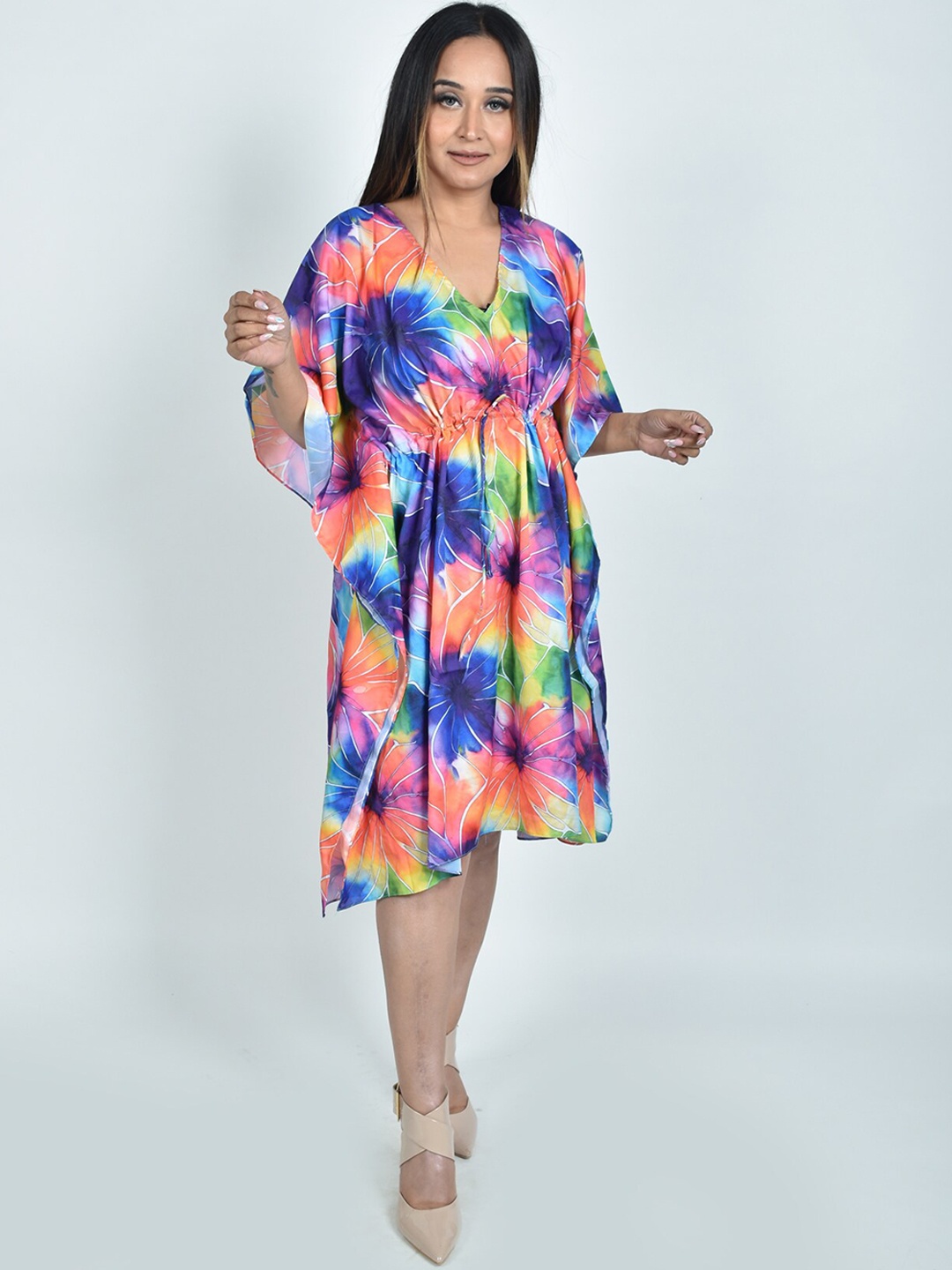 

Rajoria Instyle Women Printed Kaftan Swimwear Cover-Up Dress, Blue