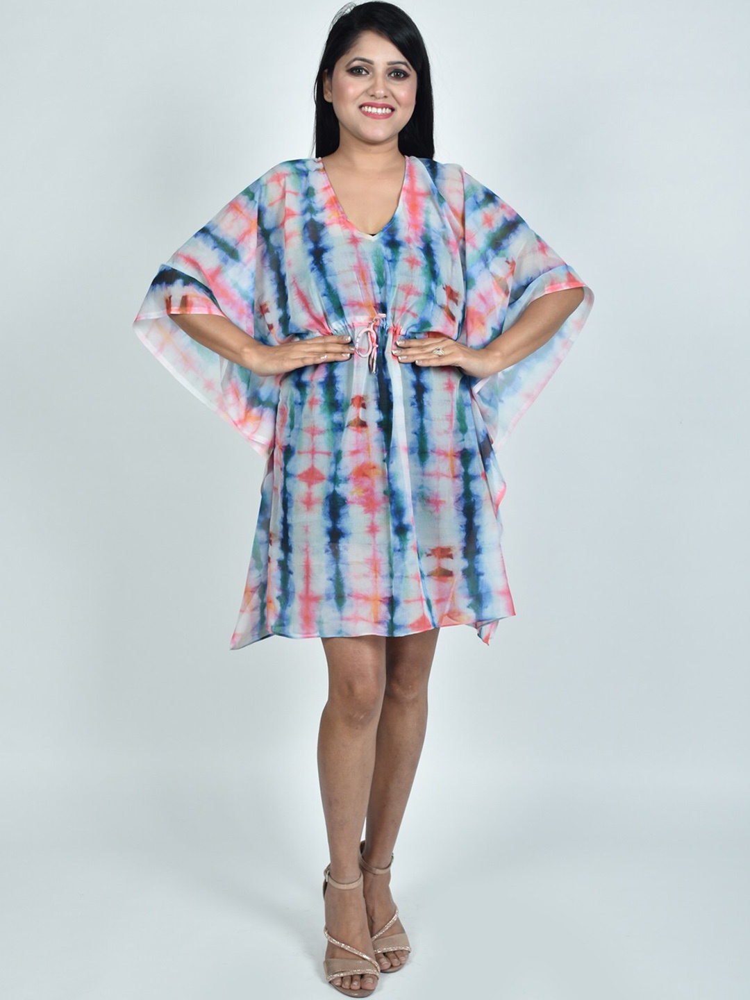 

Rajoria Instyle Women Tie & Dye Kaftan Cover-Up Swim Dress, White