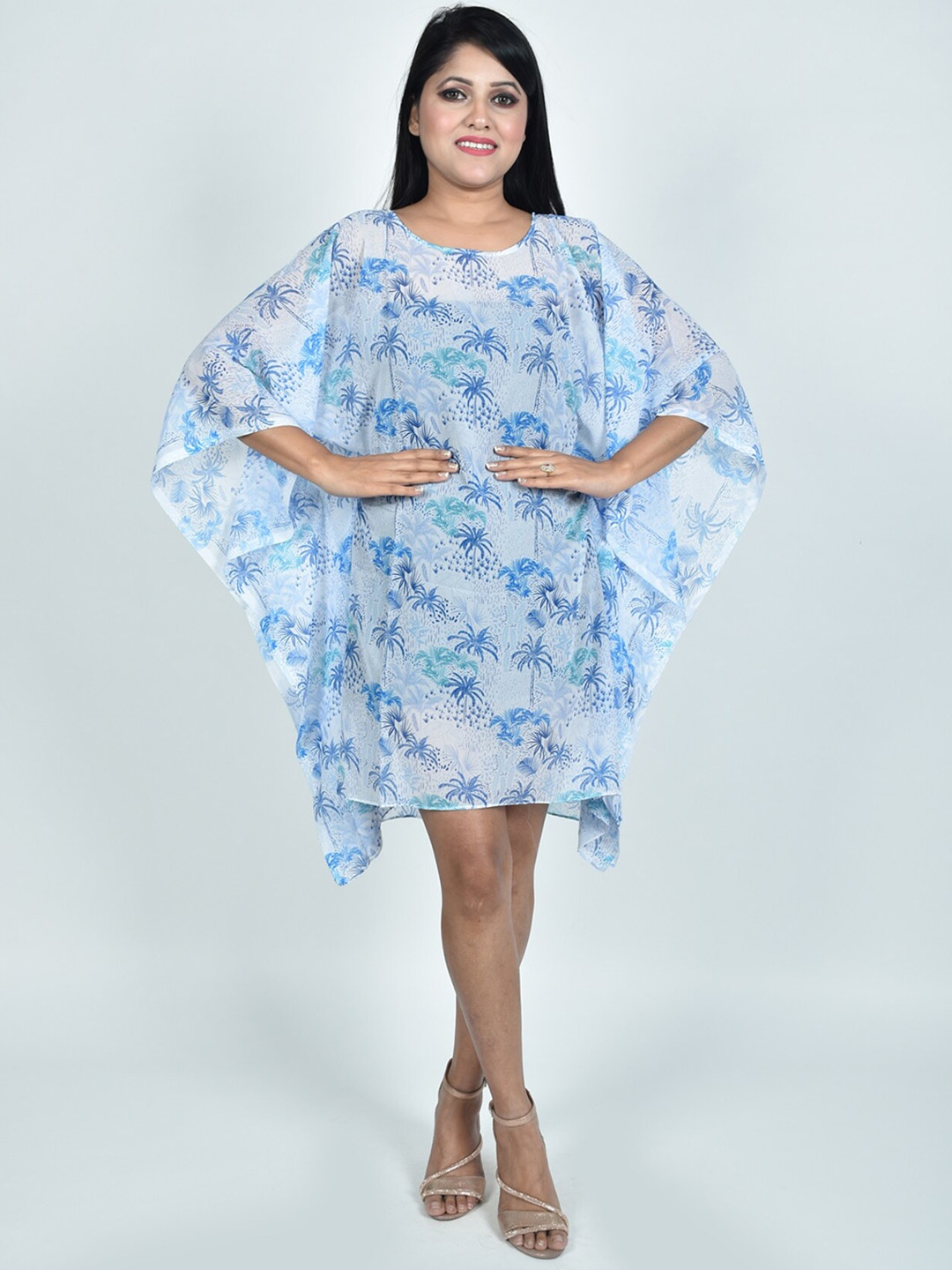 

Rajoria Instyle Women Conversational Print Kaftan Cover-Up Swim Dress, White
