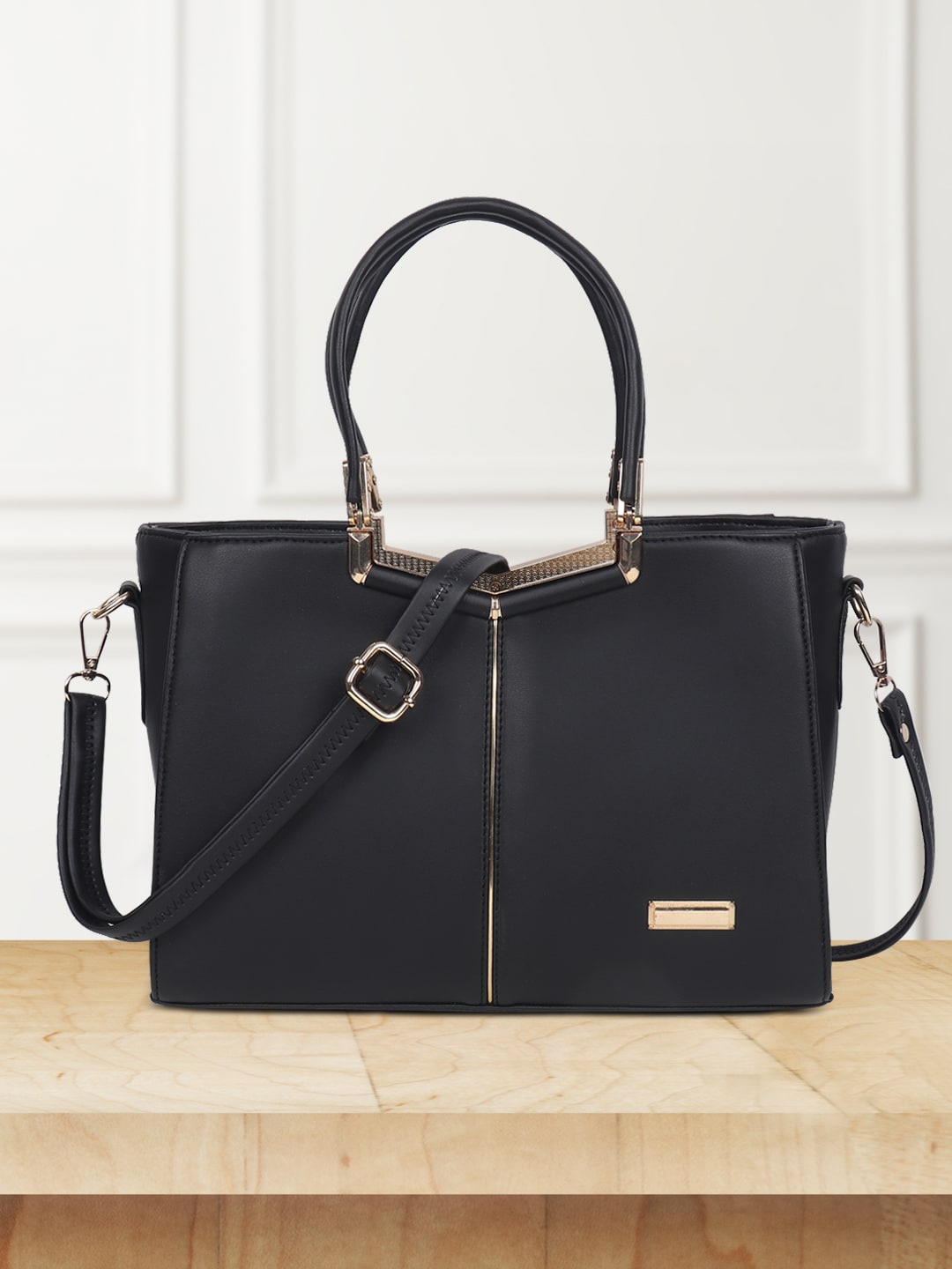 

AMYENCE Structured Handheld Bag, Black