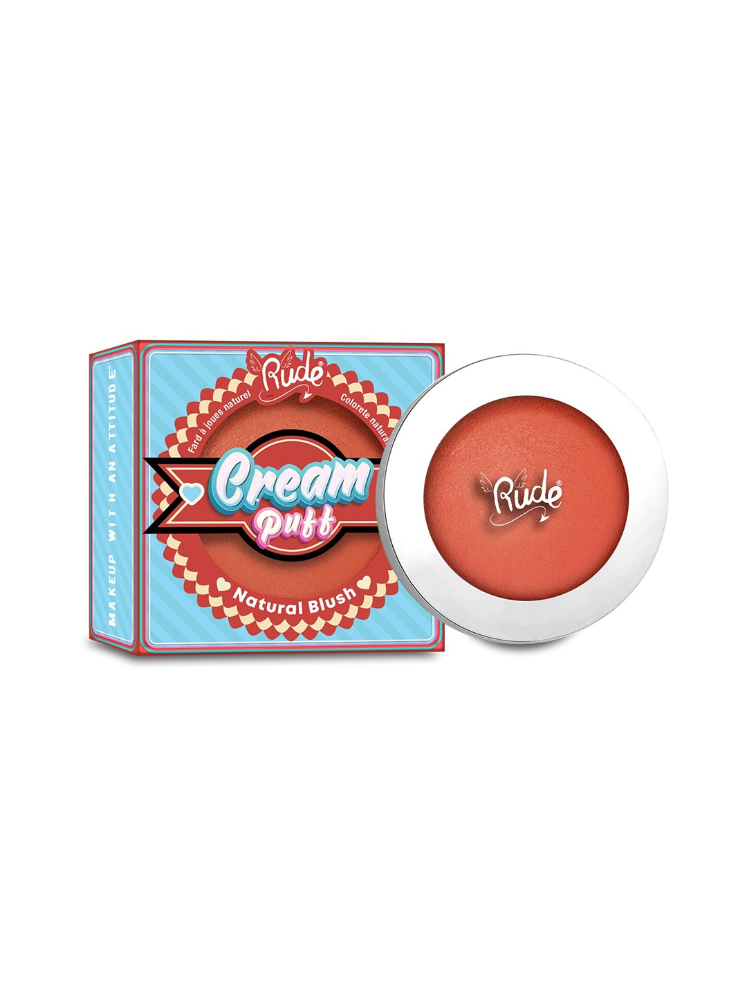 

Rude Cosmetics Cream Puff Natural Blush 6 g - Fruit Tart, Orange