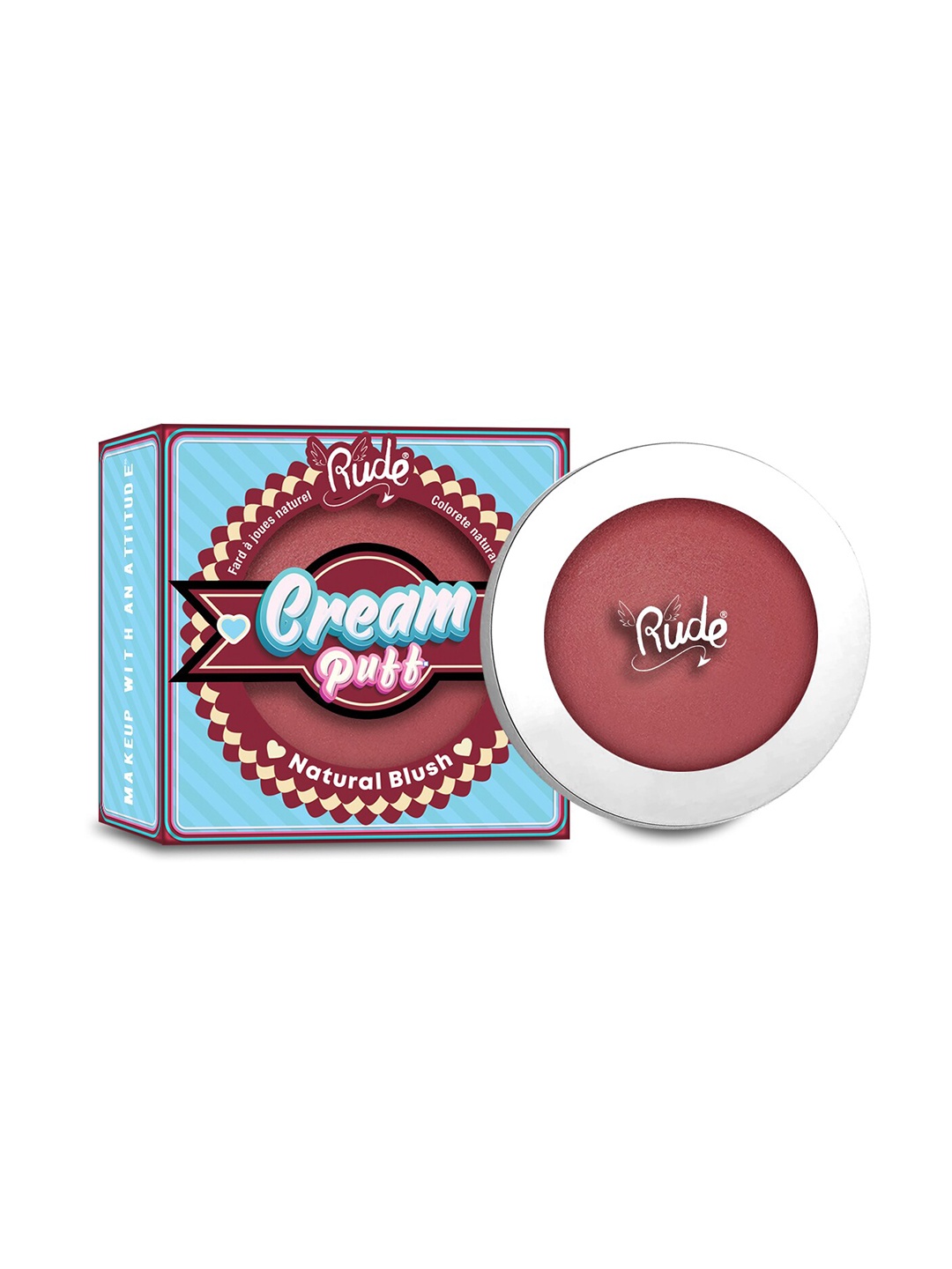 

Rude Cosmetics Cream Puff Natural Blush 6 gm - Shortcake, Pink