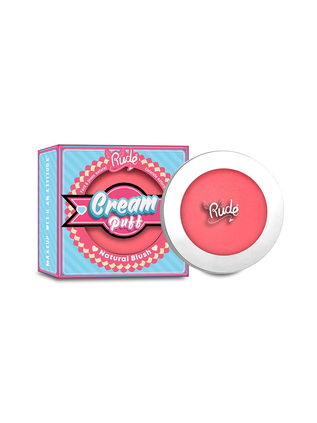 

Rude Cosmetics Cream Puff Natural Blush 6 g - Cake Pop, Pink