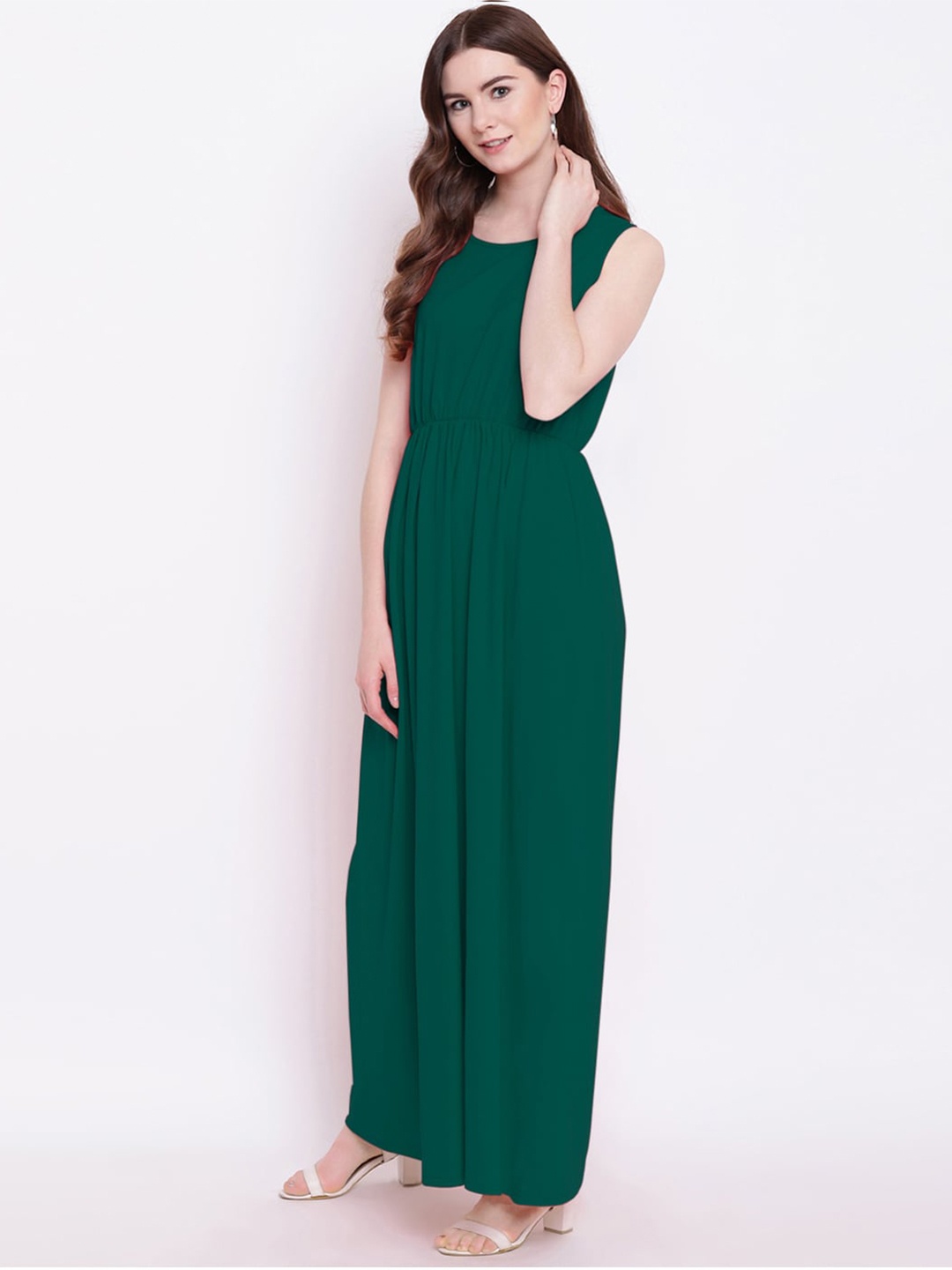 

A.T.U.N. Round Neck Maxi Dress, Green