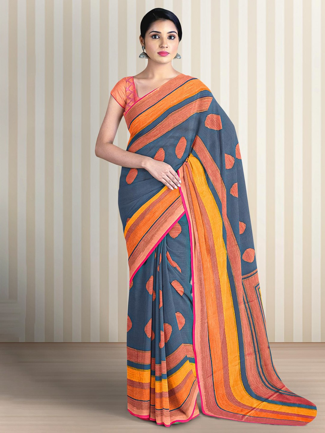 

Kalamandir Daily Wear Saree, Grey
