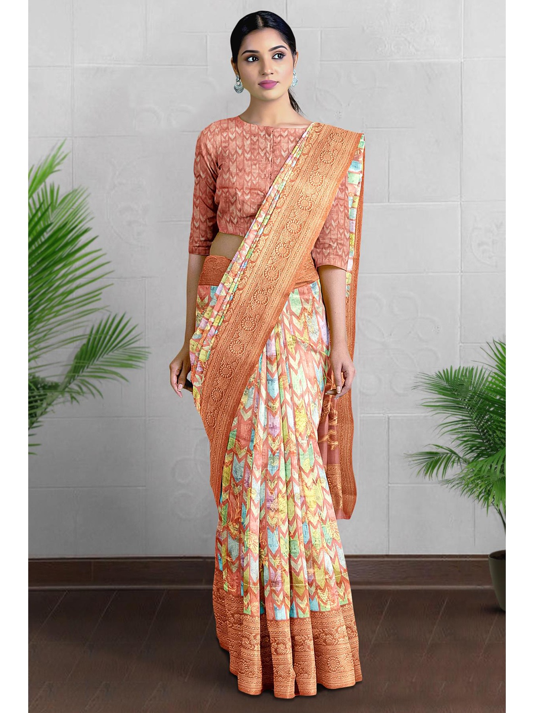 

Kalamandir Zari Banarasi Saree, Brown