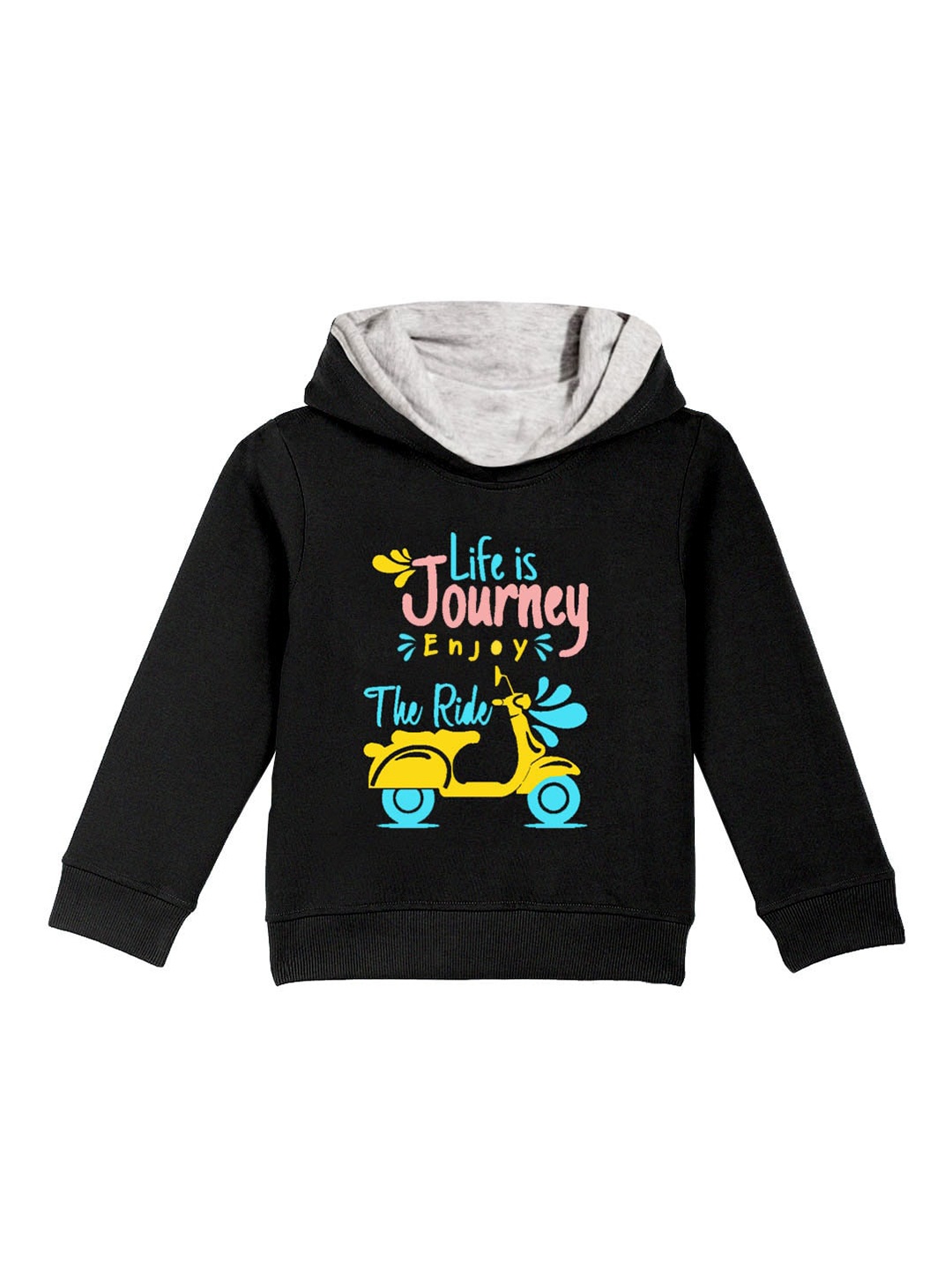 

Naughty Ninos Boys Typography Printed Hooded Pullover Sweatshirt, Black