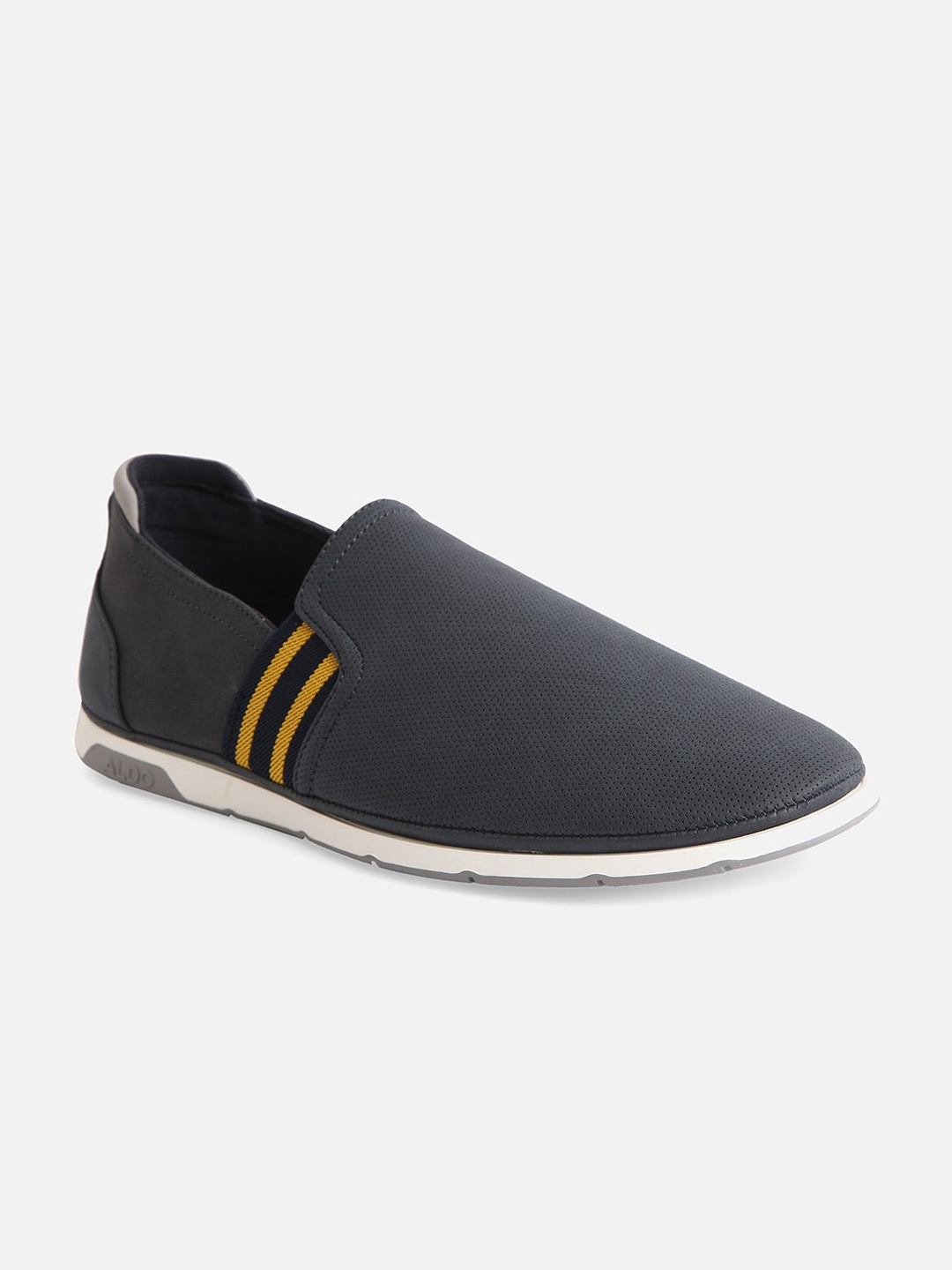

ALDO Men Perforated Slip on Sneakers, Navy blue