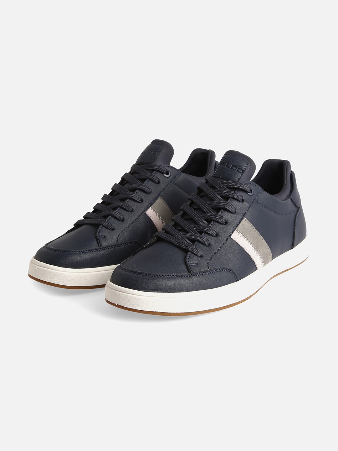 

ALDO Men Striped Lace-Up Sneakers, Navy blue