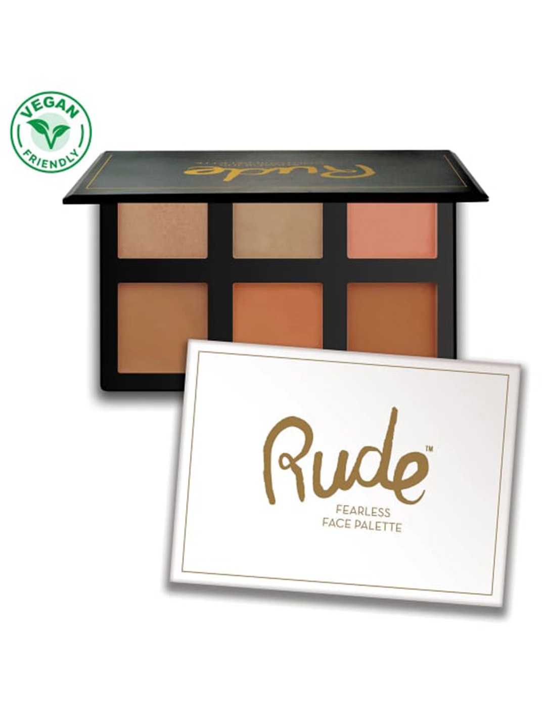 

Rude Cosmetics Cruelty-Free Fearless Face Palette - 6g, Multi