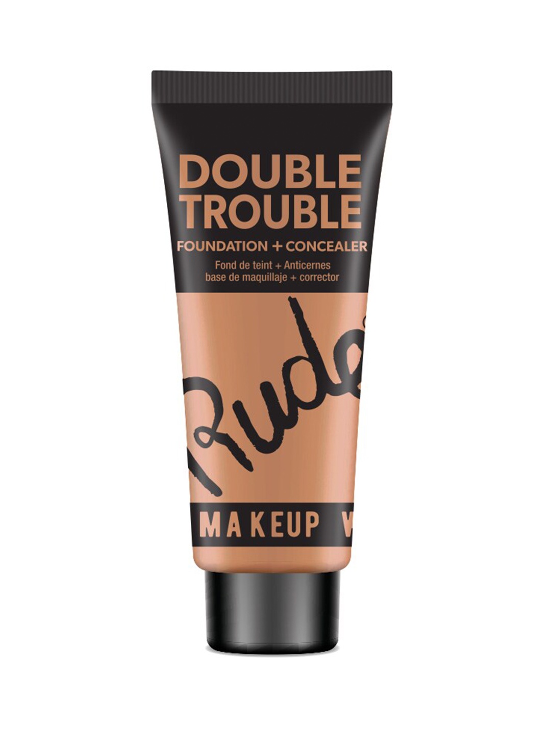 

Rude Cosmetics Double Trouble Foundation + Concealer 6 gm-Desert 17, Beige