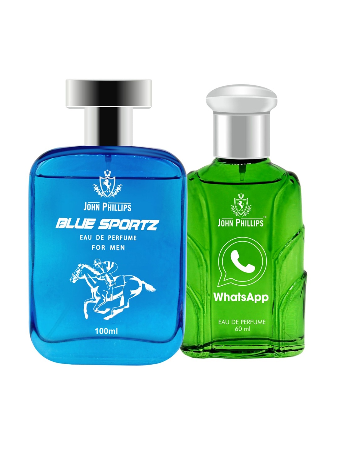 

JOHN PHILLIPS Set Of 2 Blue Sportz & Whatsapp Long Lasting Eau De Parfum