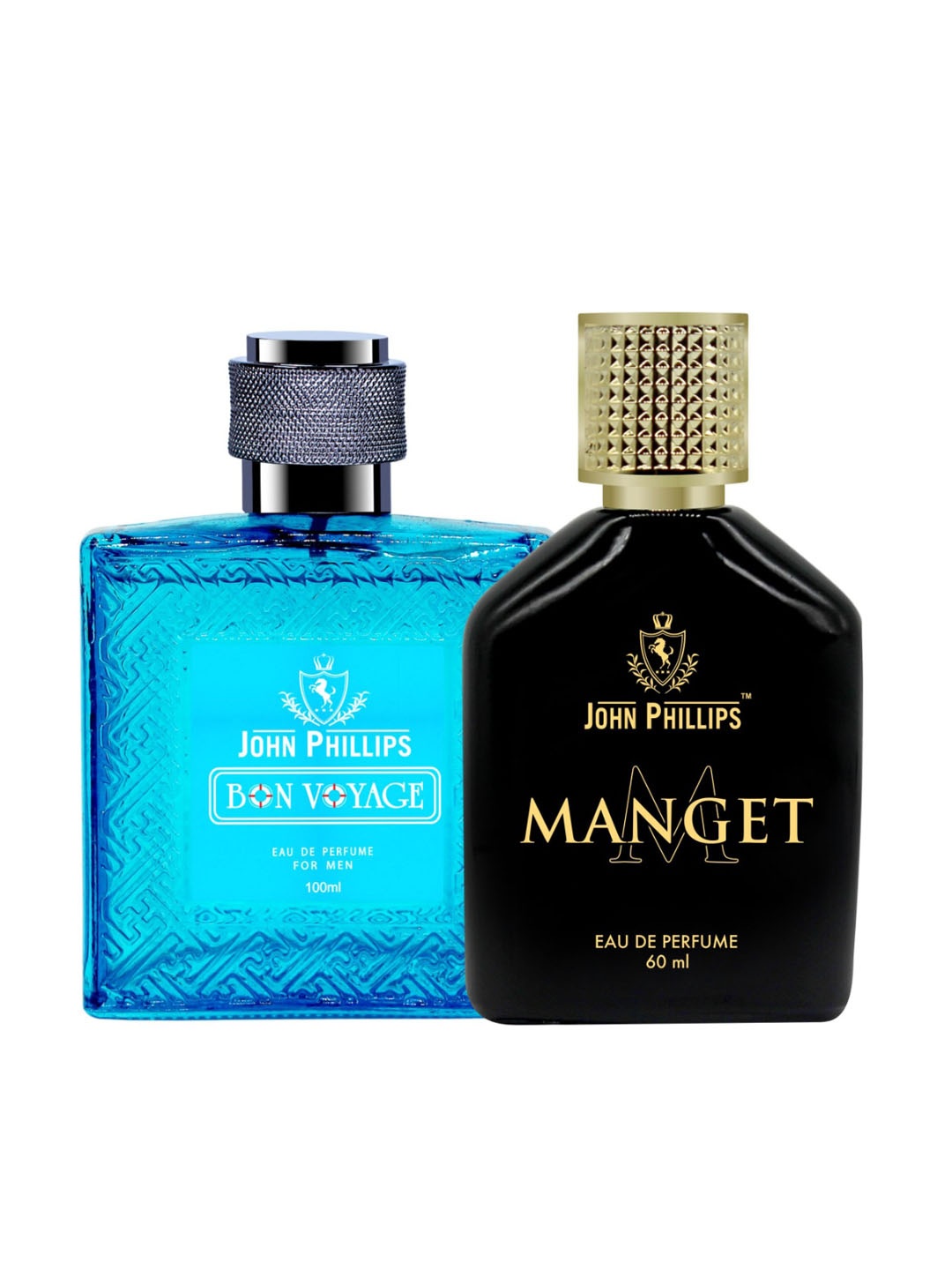 

JOHN PHILLIPS Set Of 2 Bon Voyage Eau De Perfume 100 ml & Manget 60 ml Eau De Perfume, Blue