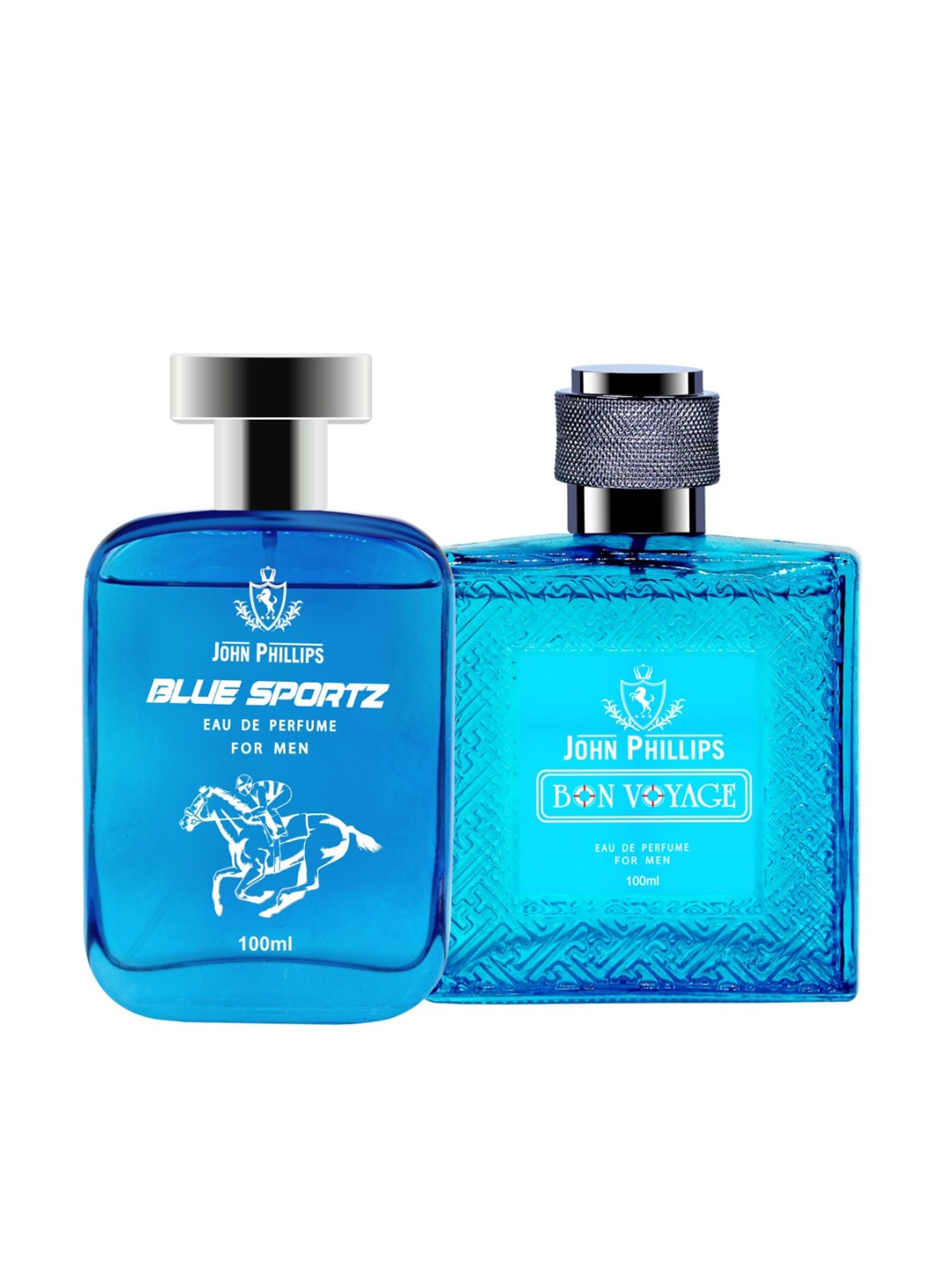 

JOHN PHILLIPS Set Of 2 Blue Sportz Eau De Perfume & Bon Voyage Eau De Perfume - 100ml Each