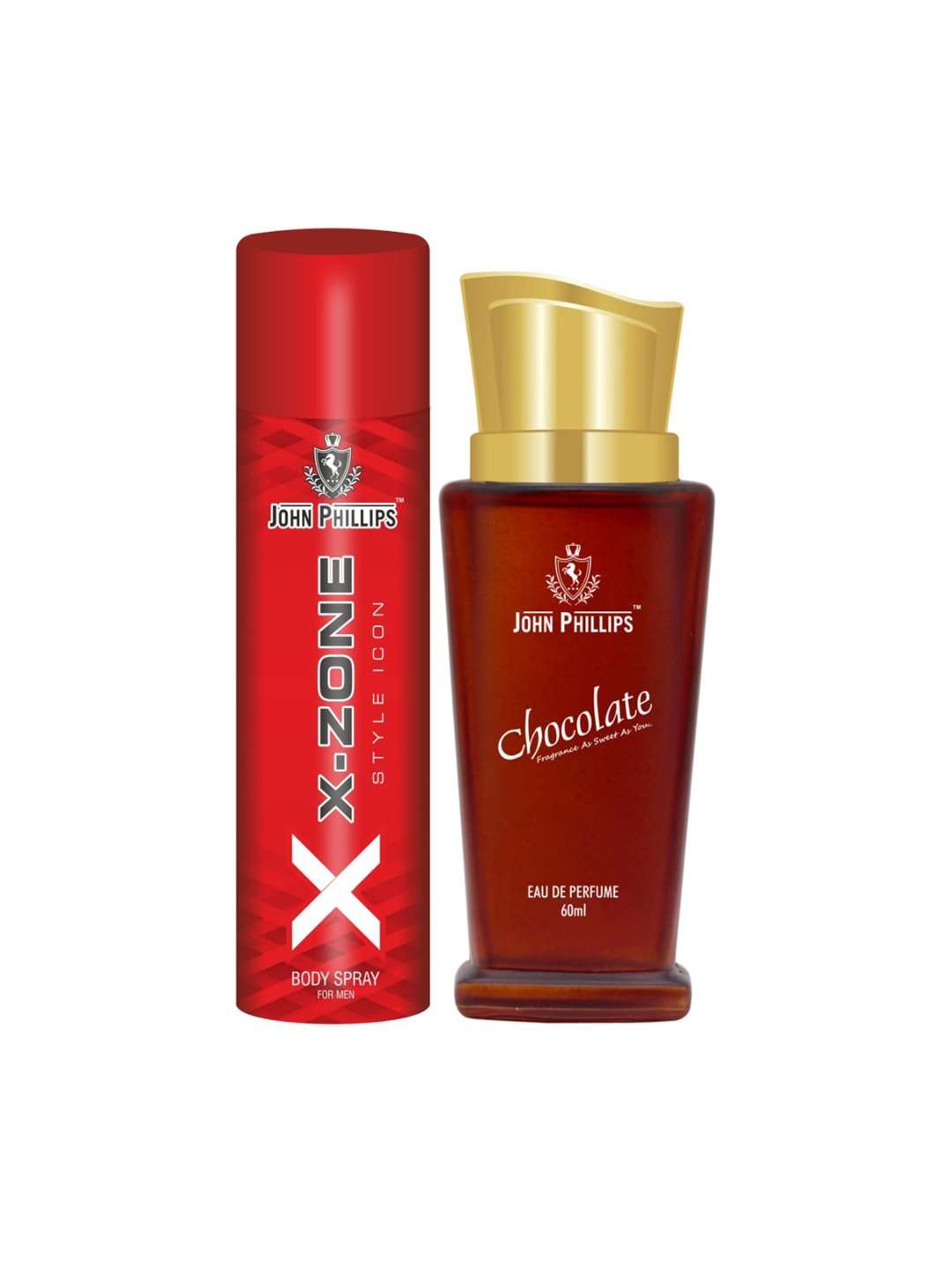 

JOHN PHILLIPS Pack of 2 Eau De French Perfume + Deodorant-100ml+90ml, Red