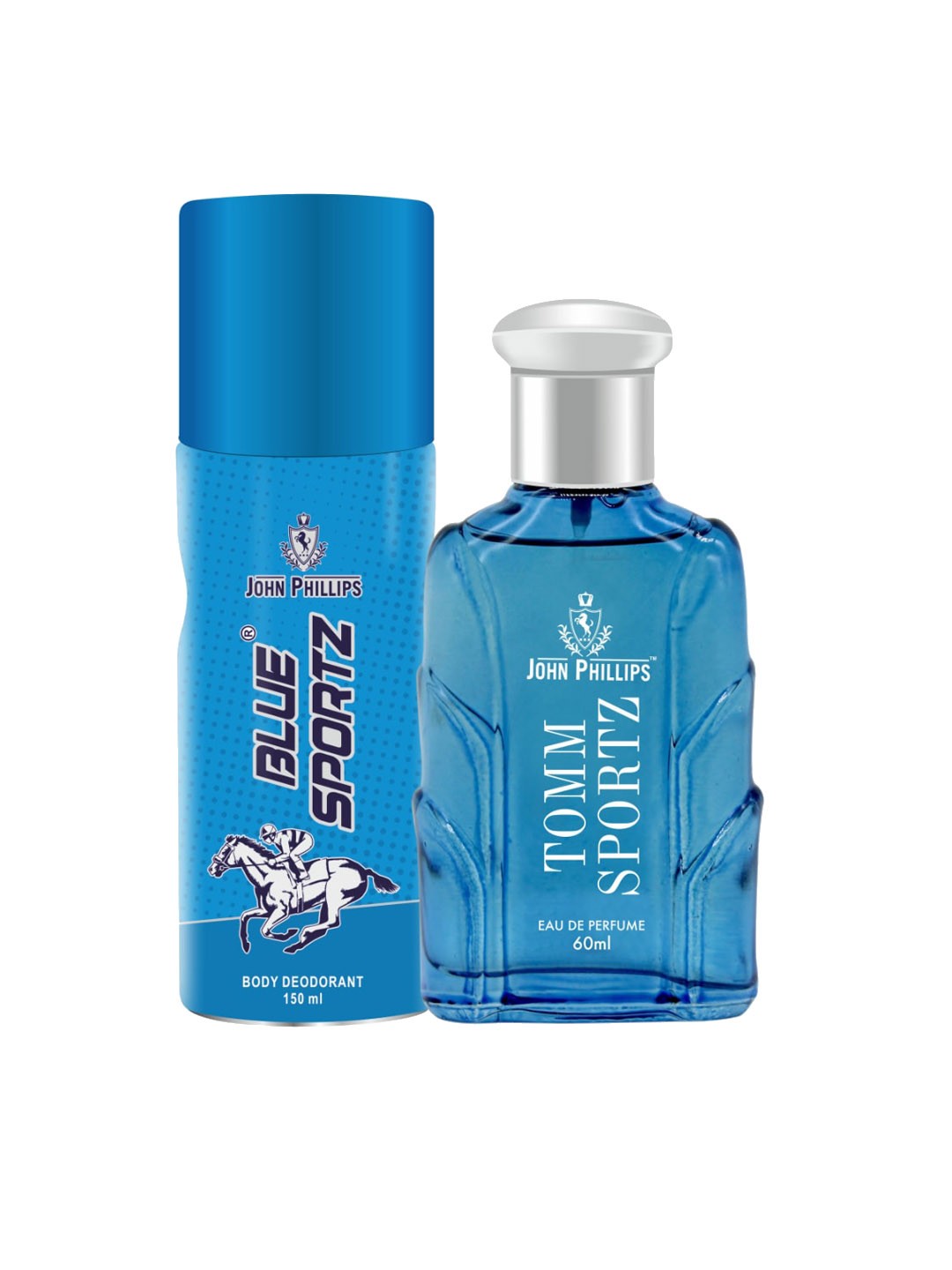 

JOHN PHILLIPS Set of Blue Sportz Deodorant 150 ml + Tomm Sportz Eau De Parfum 60 ml