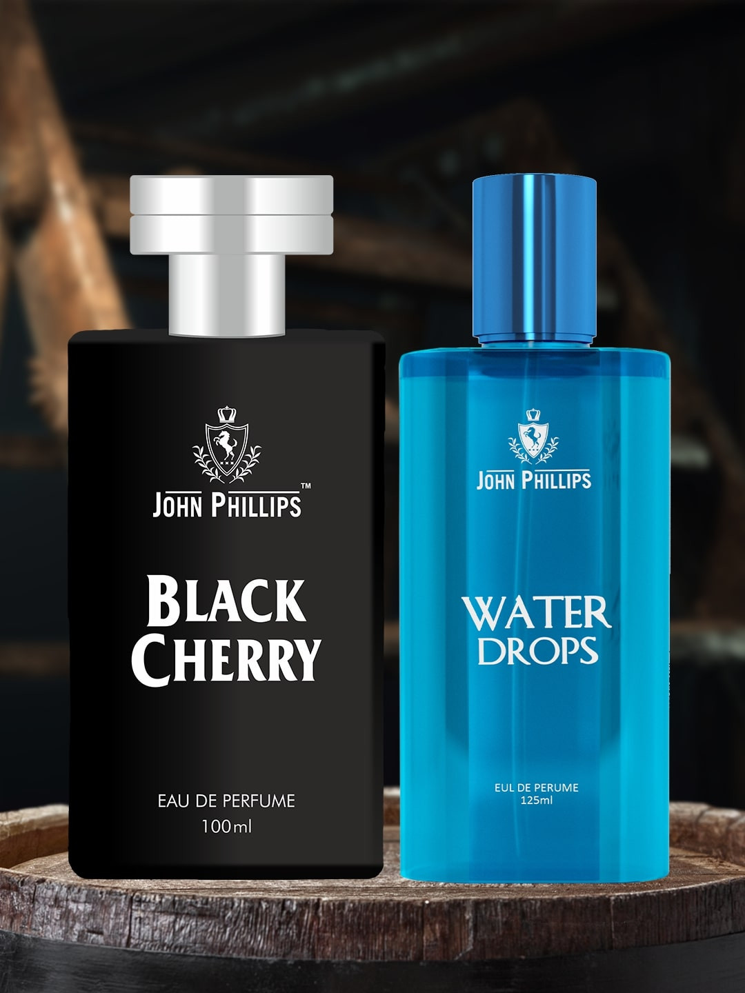 

JOHN PHILLIPS Set Of 2 Black Cherry 100 ml & Water Drops 125 ml Long Lasting Eau De Parfum