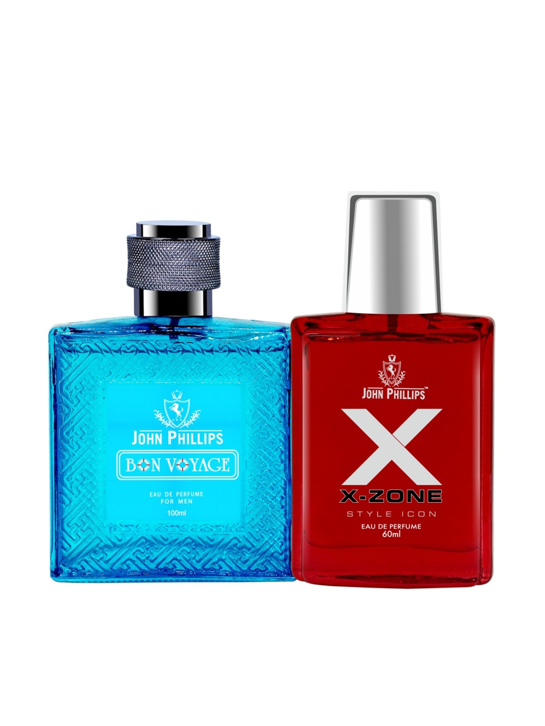 

JOHN PHILLIPS Set Of 2 Bon Voyage Eau De Perfume 100 ml & XX-Zone Eau De Perfume 60 ml, Red