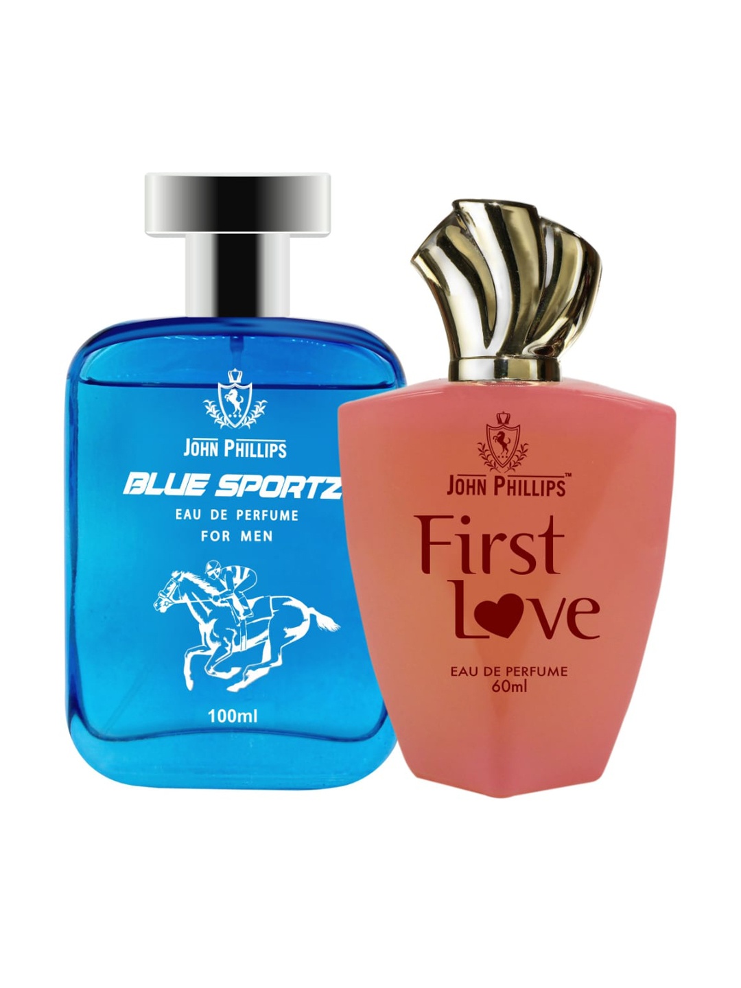 

JOHN PHILLIPS Set Of 2 Blue Sportz 100 ml & First Love Long Lasting Eau De Parfum 60 ml