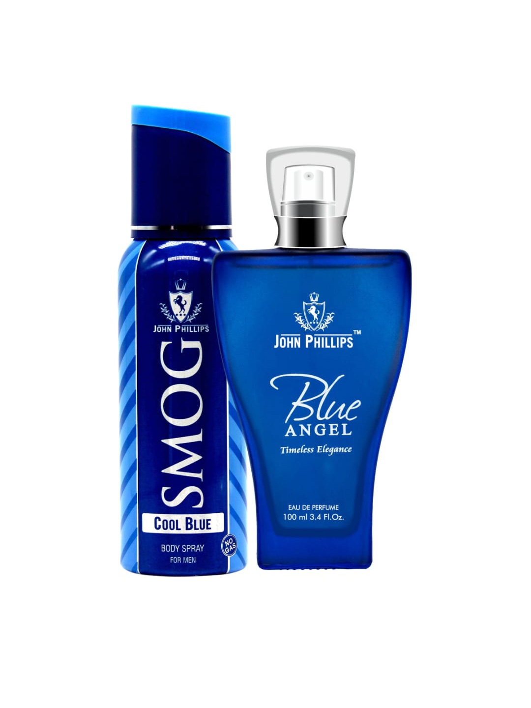 

JOHN PHILLIPS Pack of 2 Eau De French Perfume + Deodorant-100ml+120ml, Blue