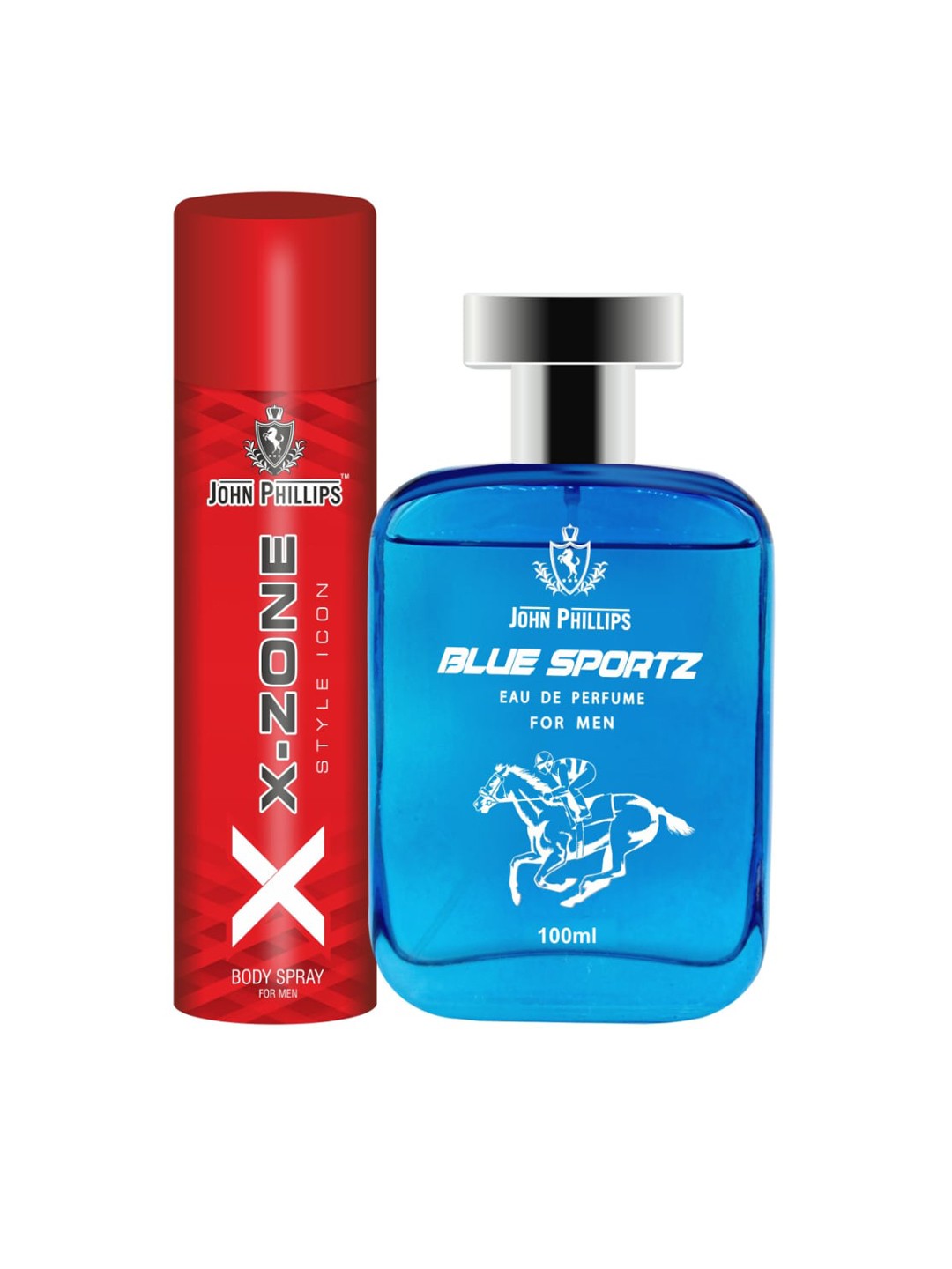 

JOHN PHILLIPS Pack of 2 Eau De French Perfume + Deodorant-100ml+90ml, Red