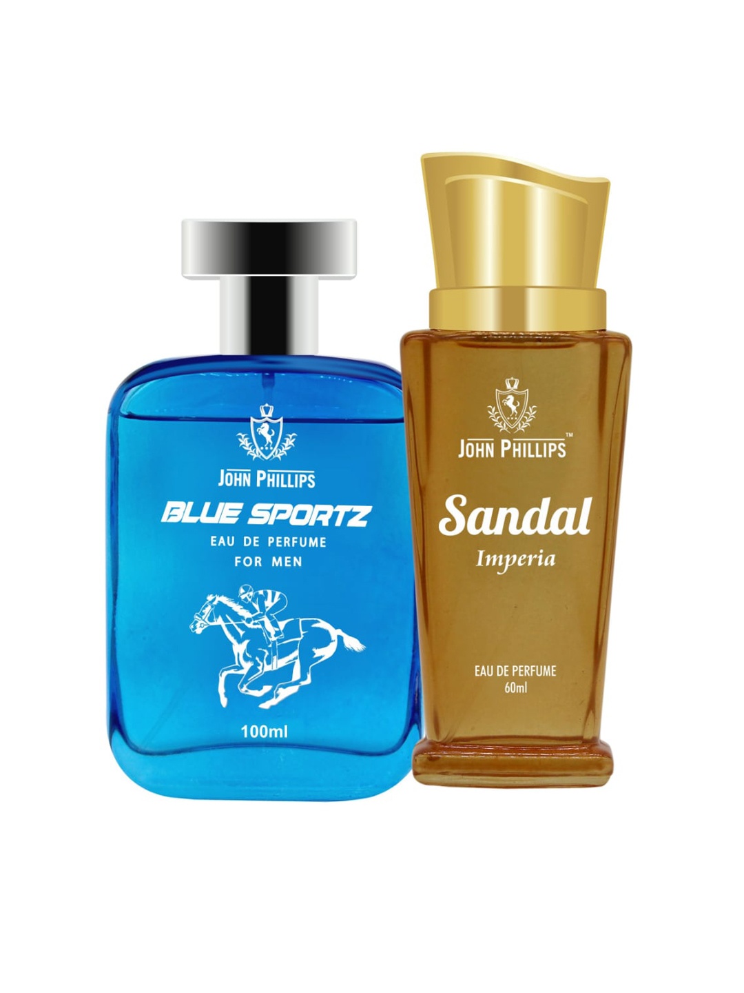 

JOHN PHILLIPS Set Of 2 Blue Sportz Eau De Perfume 100 ml & Sandal Eau De Perfume 60 ml