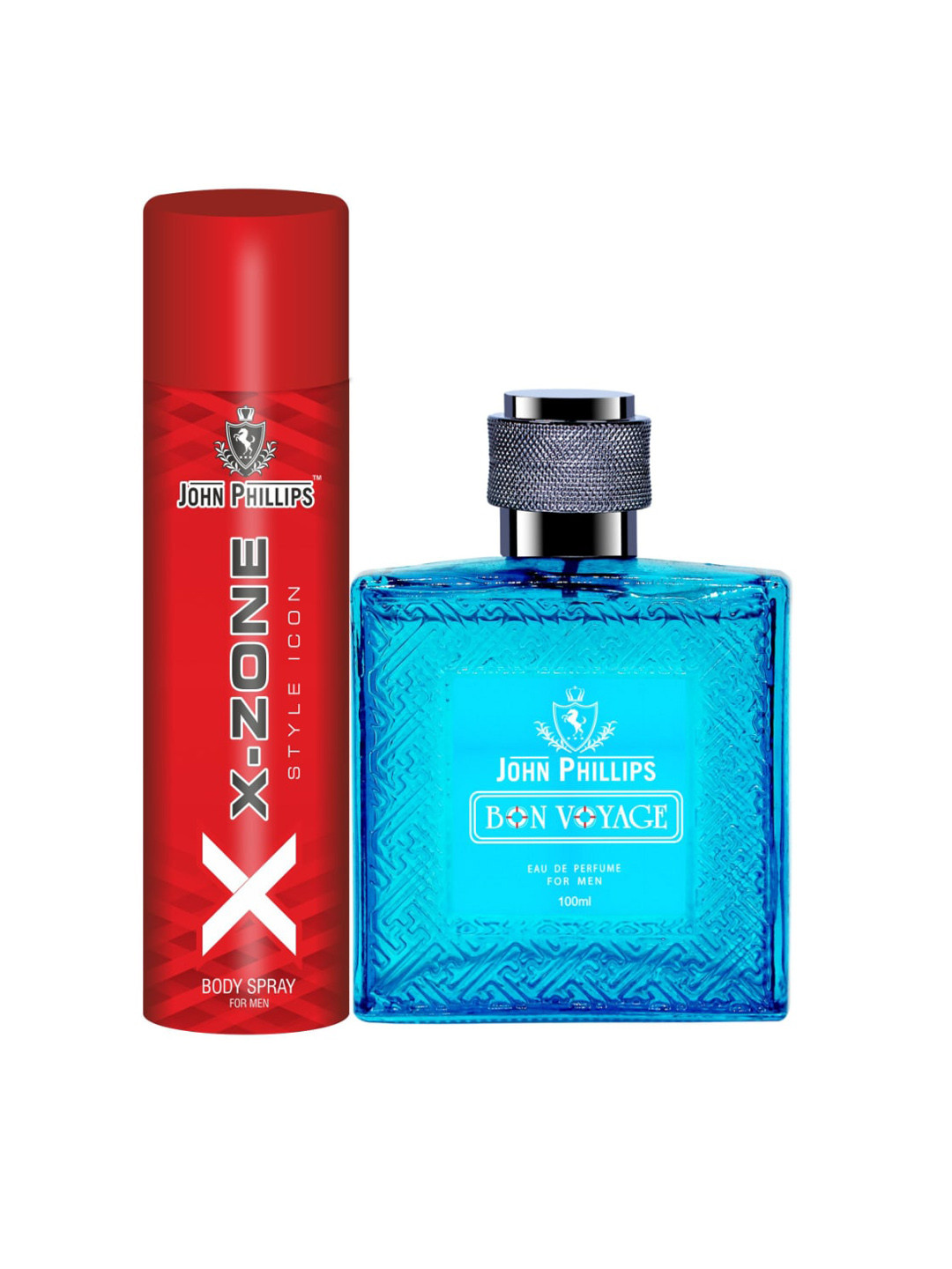 

JOHN PHILLIPS Pack of 2 Eau De French Perfume + Deodorant-100ml+90ml, Red