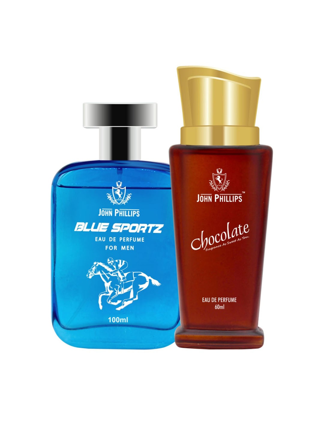 

JOHN PHILLIPS Blue Sportz & Chocolate Set Of 2 Long Lasting Eau De Parfum, Red