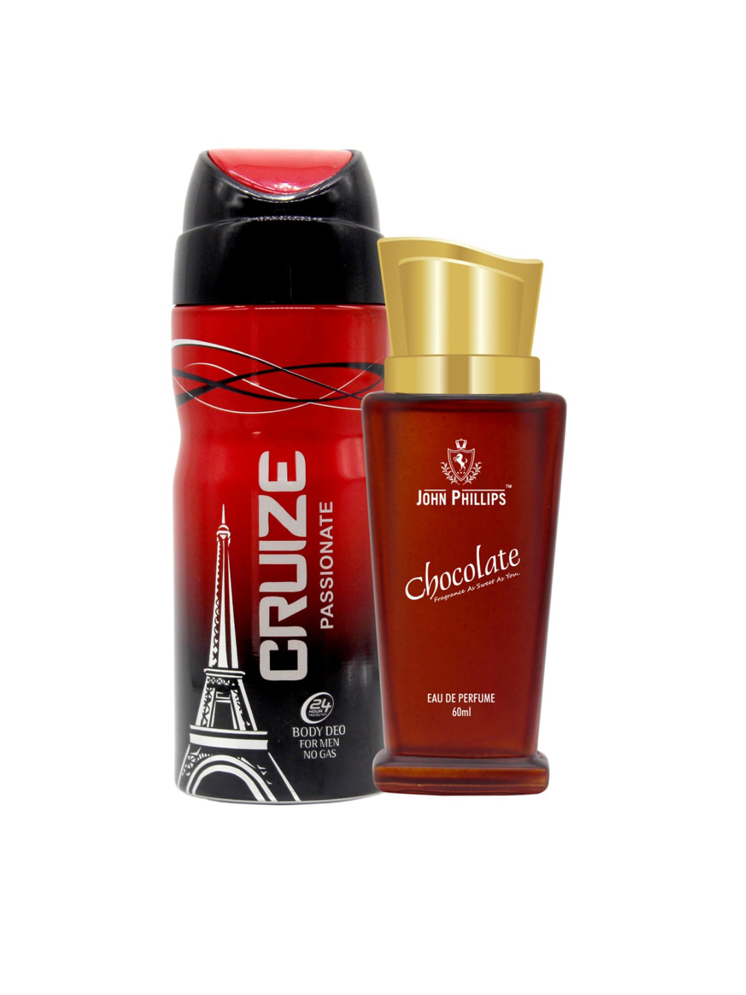 

JOHN PHILLIPS Set Of 2 Chocolate Perfume & Cruize Passionate Deo, Na